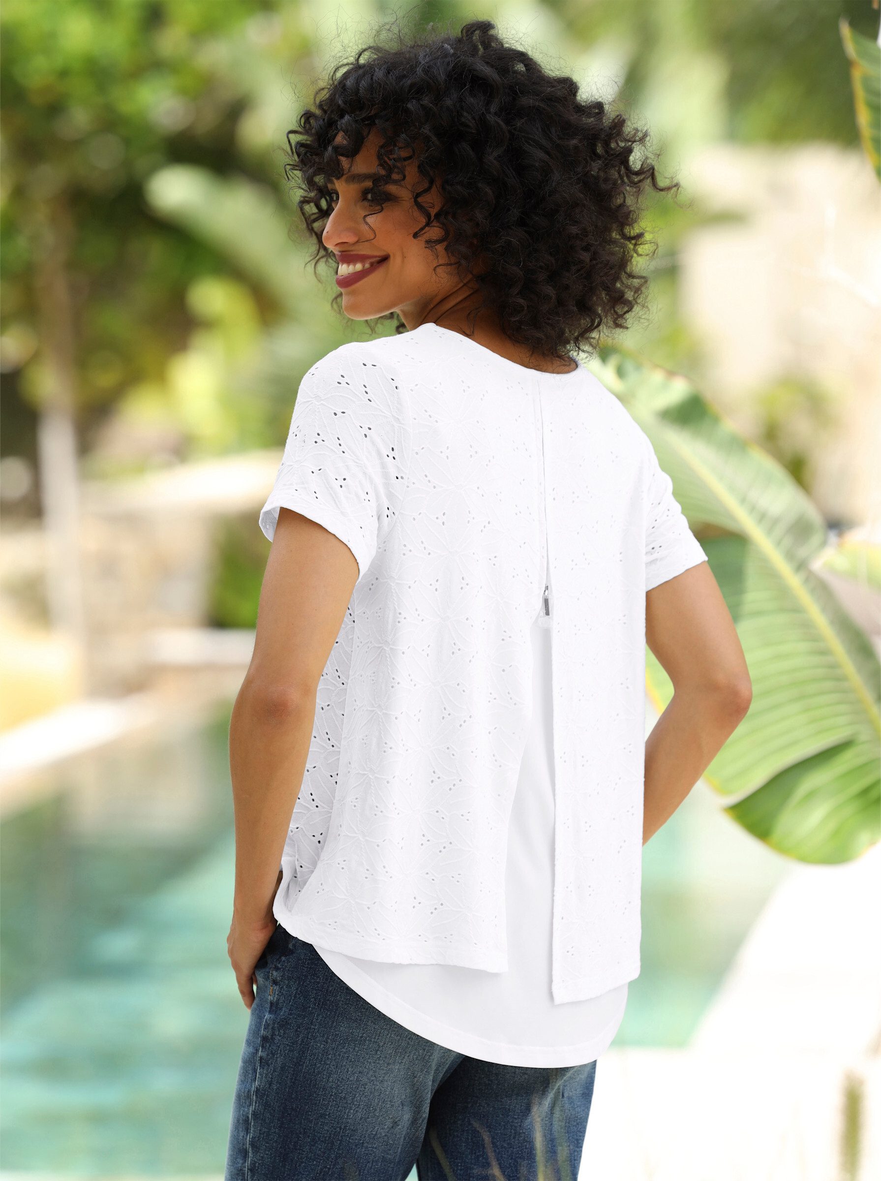 heine T-Shirt Spitzenshirt . günstig online kaufen