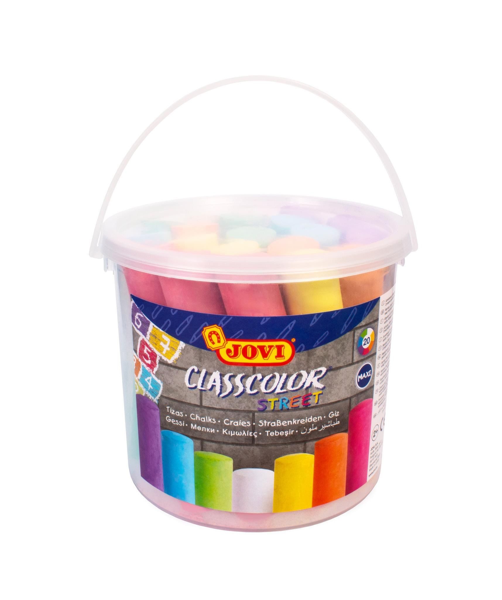 Jovi Malkreide JOVI Straßenkreiden CLASSCOLOR STREET Eimer mit 20 Stück, sortiert