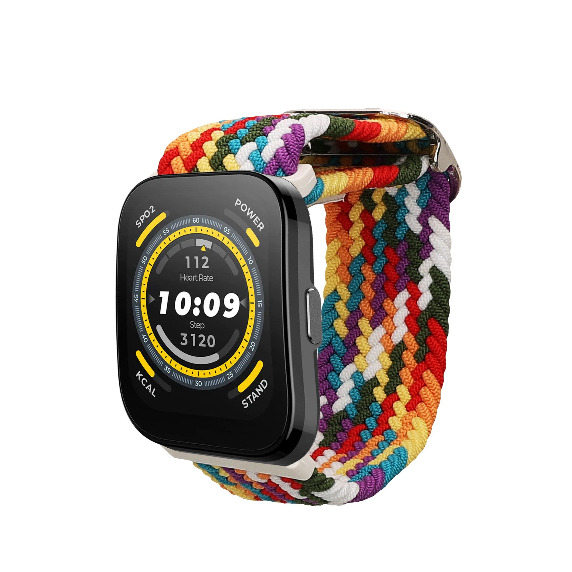kwmobile Armband für 22mm Amazfit Bip 6 / Bip 5 Unity / Bip 5 / GTS 3 / Balance Smartwatch, 1-tlg., Nylon Fitnesstracker Sportarmband Band - Innenmaße von 14 - 22 cm