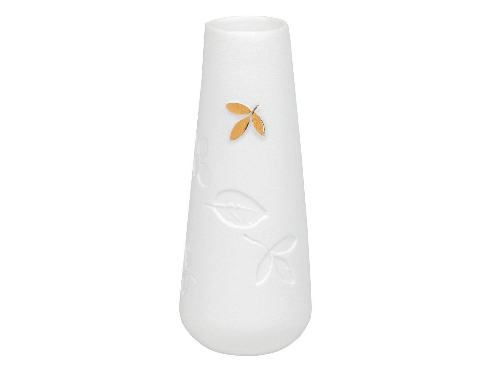 Räder Dekovase Porzellangeschichten Minivase Blatt S weiß 9cm (Dekovasen)