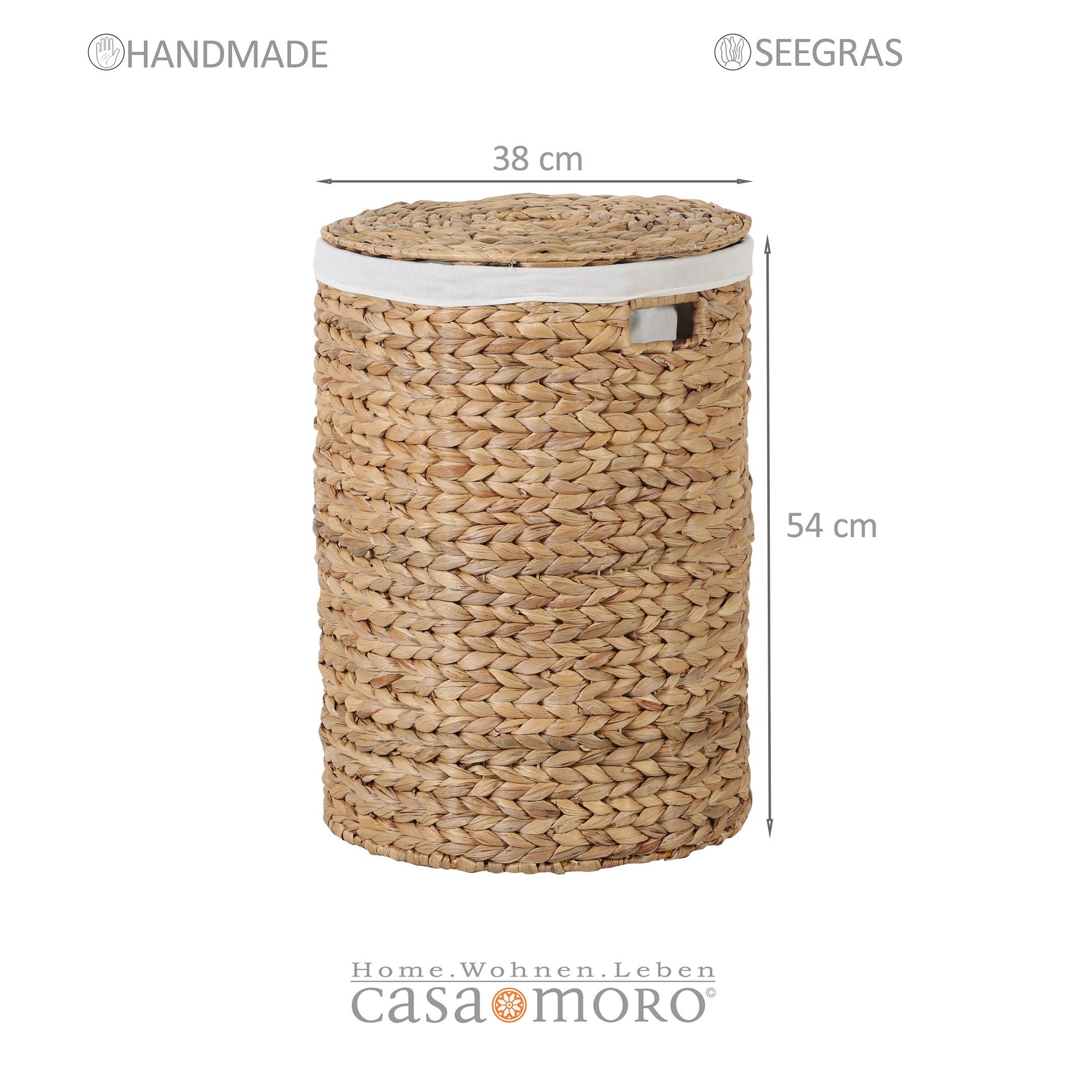 Casa Moro Wäschekorb Aufbewahrungskorb 60L mit günstig online kaufen