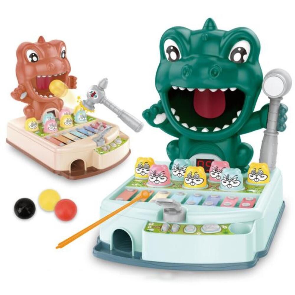 D&I Lernspielzeug Kinderlernspiel 3in1 Grün Xylophon für Kinder ab 3 Jahren