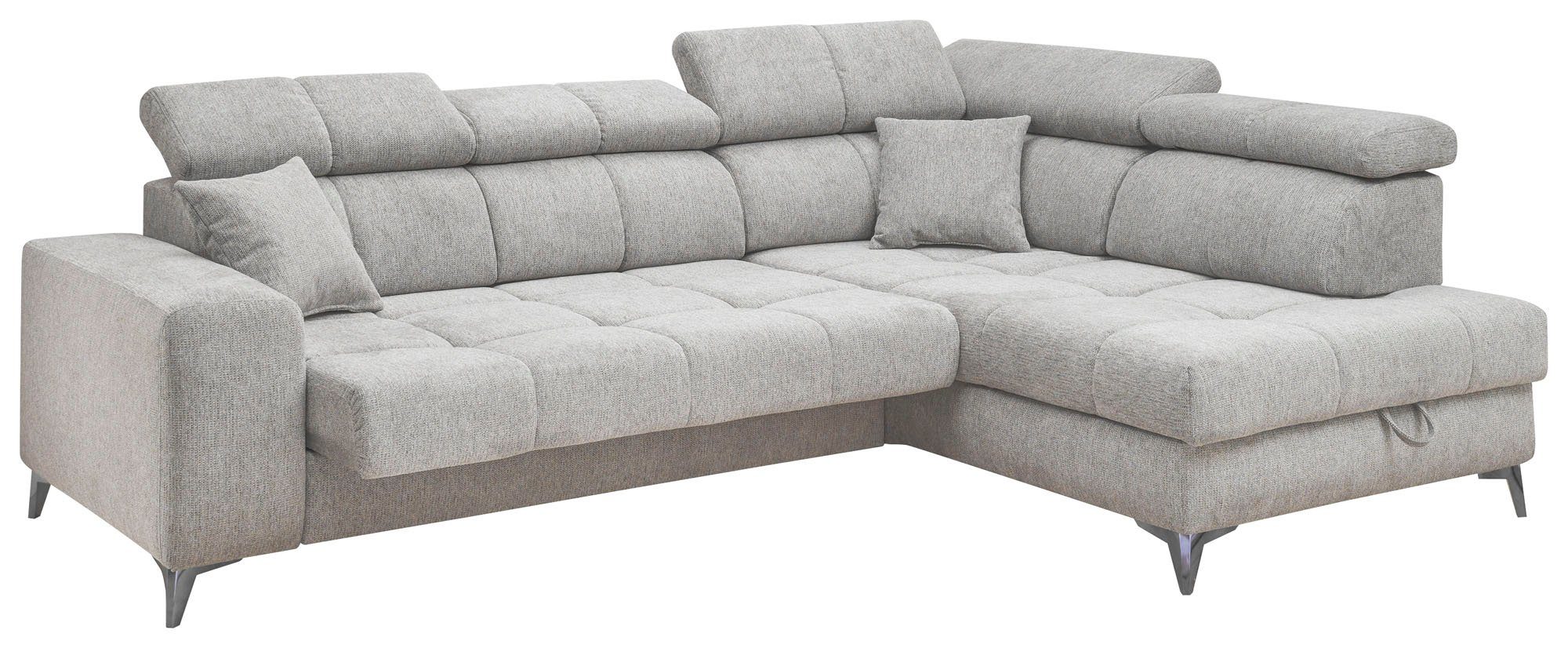 stellbar, mit frei DESIGN 2 ED Bettkasten, taupe Ecksofa EXCITING Sydney, inkl. Kopfteilverstellung Teile, im Raum