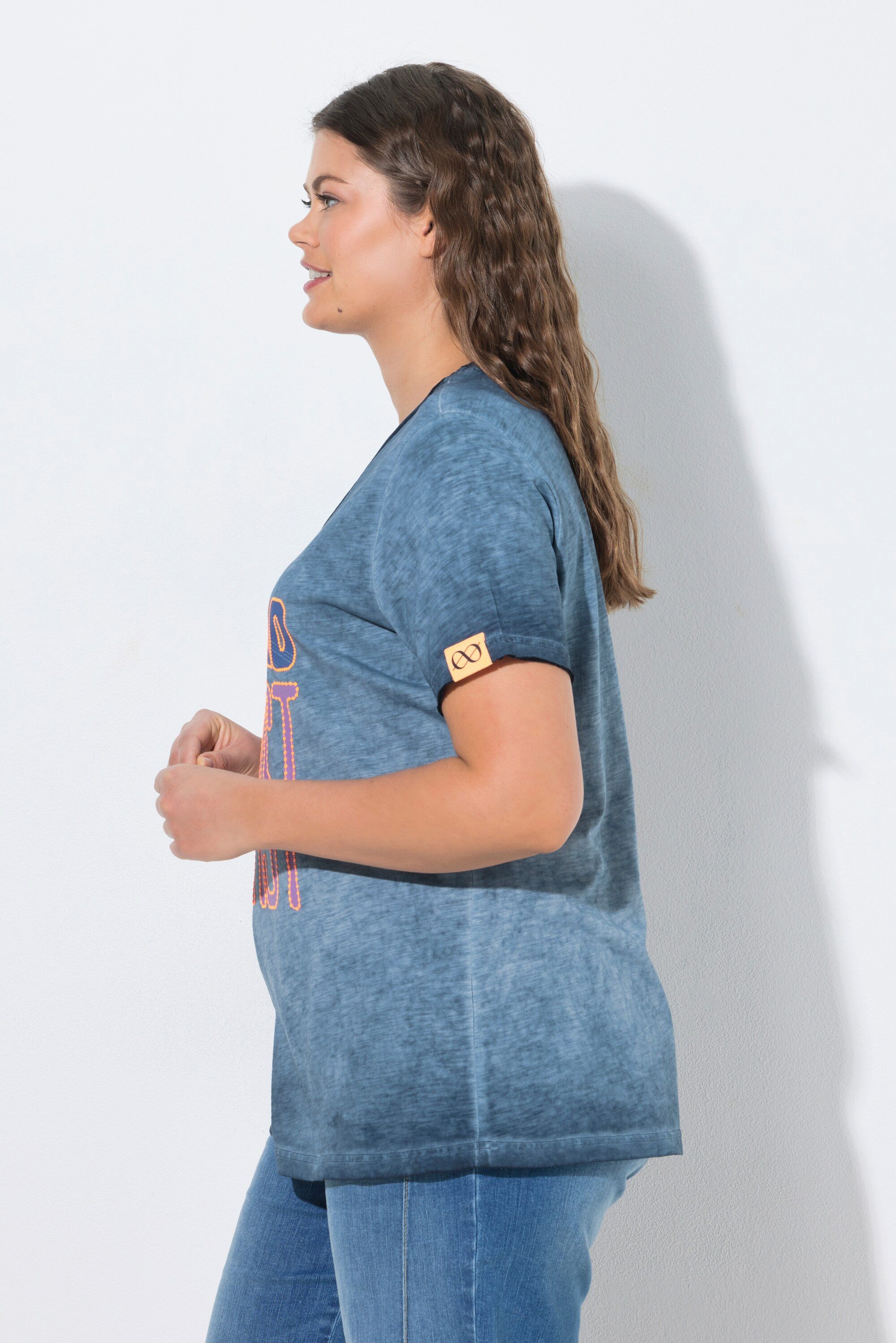 Laurasøn T-Shirt Shirt V-Ausschnitt 1/2 Arm Print – Bild 4 von 4