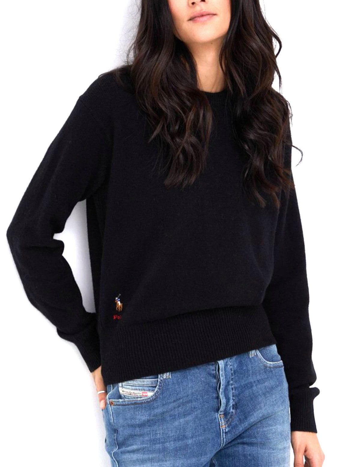 Polo Ralph Lauren Вязаные свитера Damen Пуловеры Strickpulli Polo-Reiter-Stickerei auf der Vorderseite
