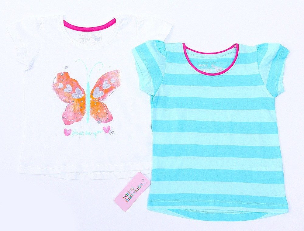 Sarcia.eu Kurzarmbluse 2x farbiges T-Shirt YD 9-12 Monate