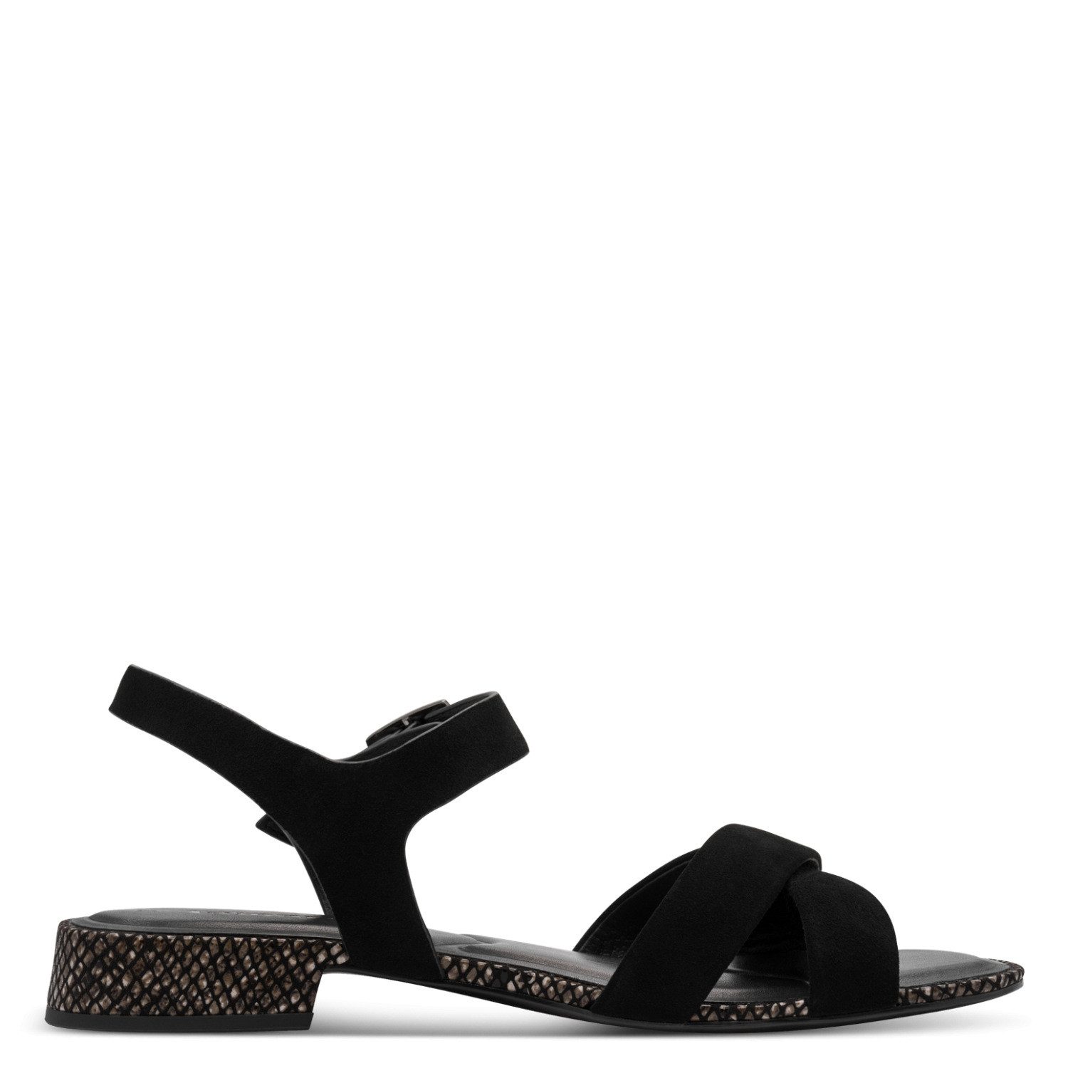 Tamaris Sandalette Blockabsatz, Sommerschuh, Riemchensandale mit Kreuzbandage