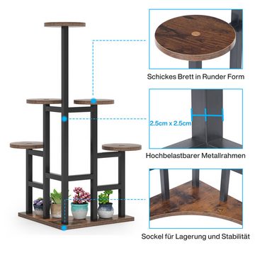 Tribesigns Blumenständer Metall-Pflanzenständer, Eck Blumen Treppe mit 5 Ablagen, 45 x45 x105cm