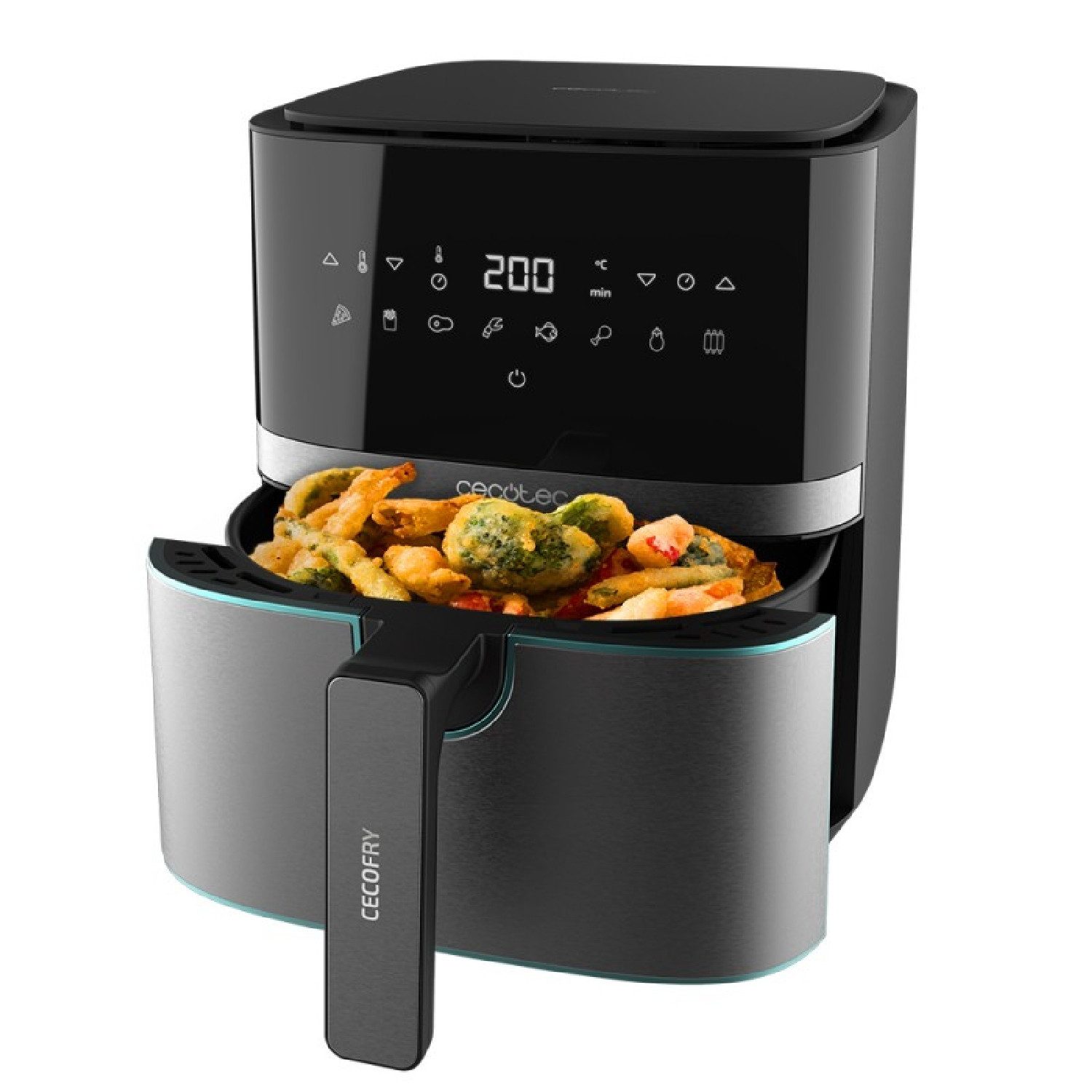 Cecotec Heißluftfritteuse Cecofry Full Lnoxblack 5500 Pro, 1700 W, Cecofry Full Lnoxblack 5500 Pro
