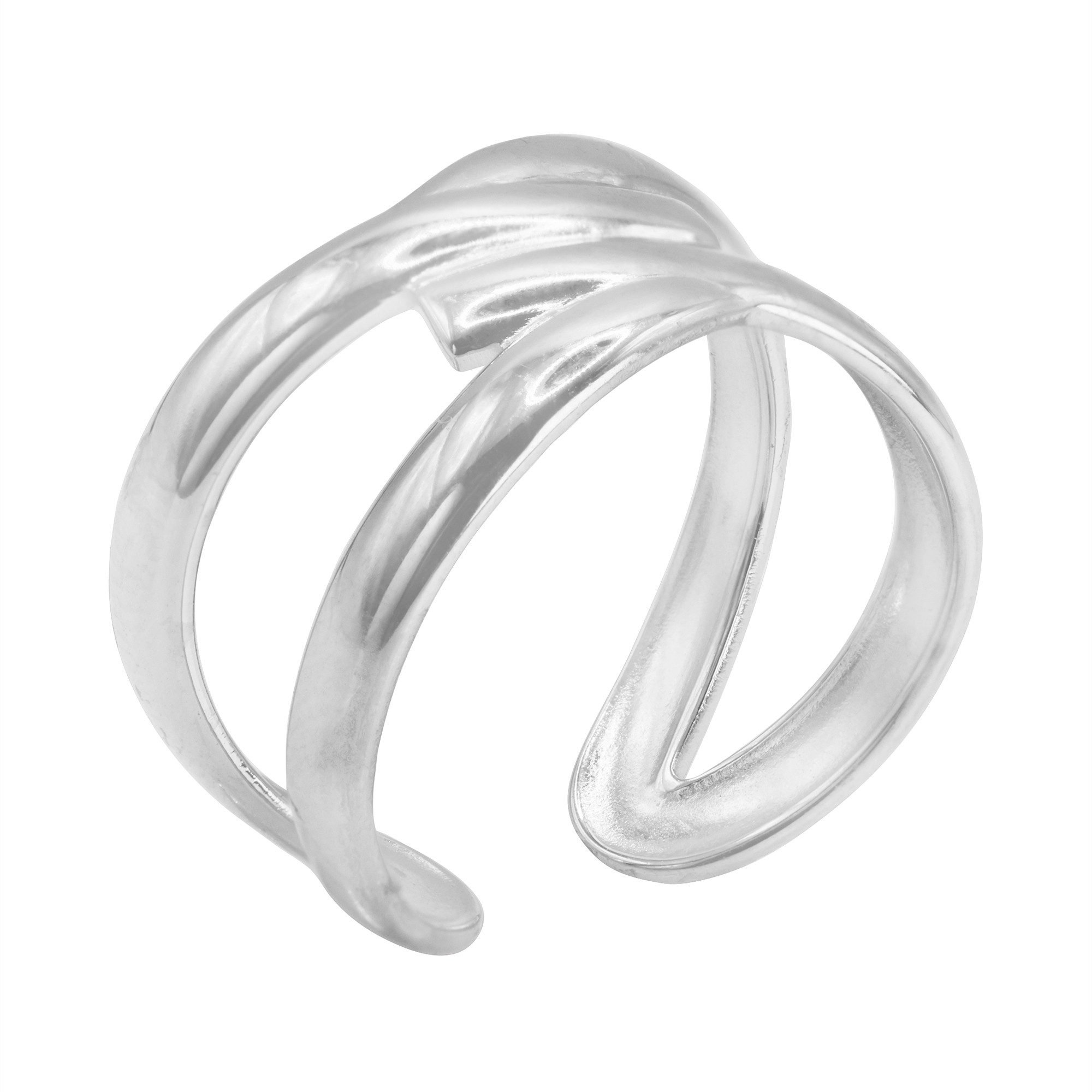 Fingerring Papia silberfarben