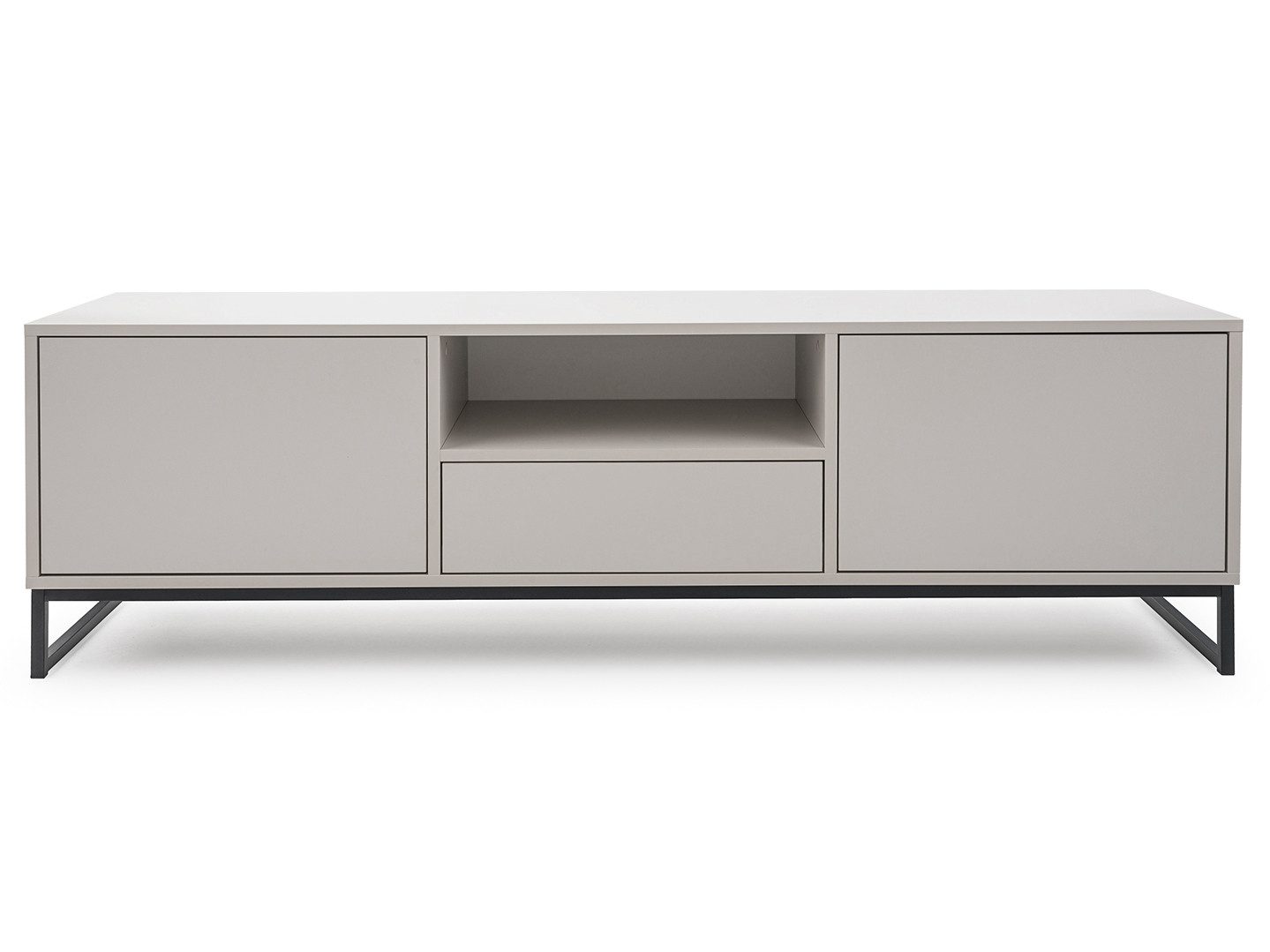 Beautysofa TV-Schrank GIANA elegante grifflos mit 2 Türen und Schublade (erhältlich in Eukalyptus, Sandbeige oder Flaschengrün) Breite: 160 cm
