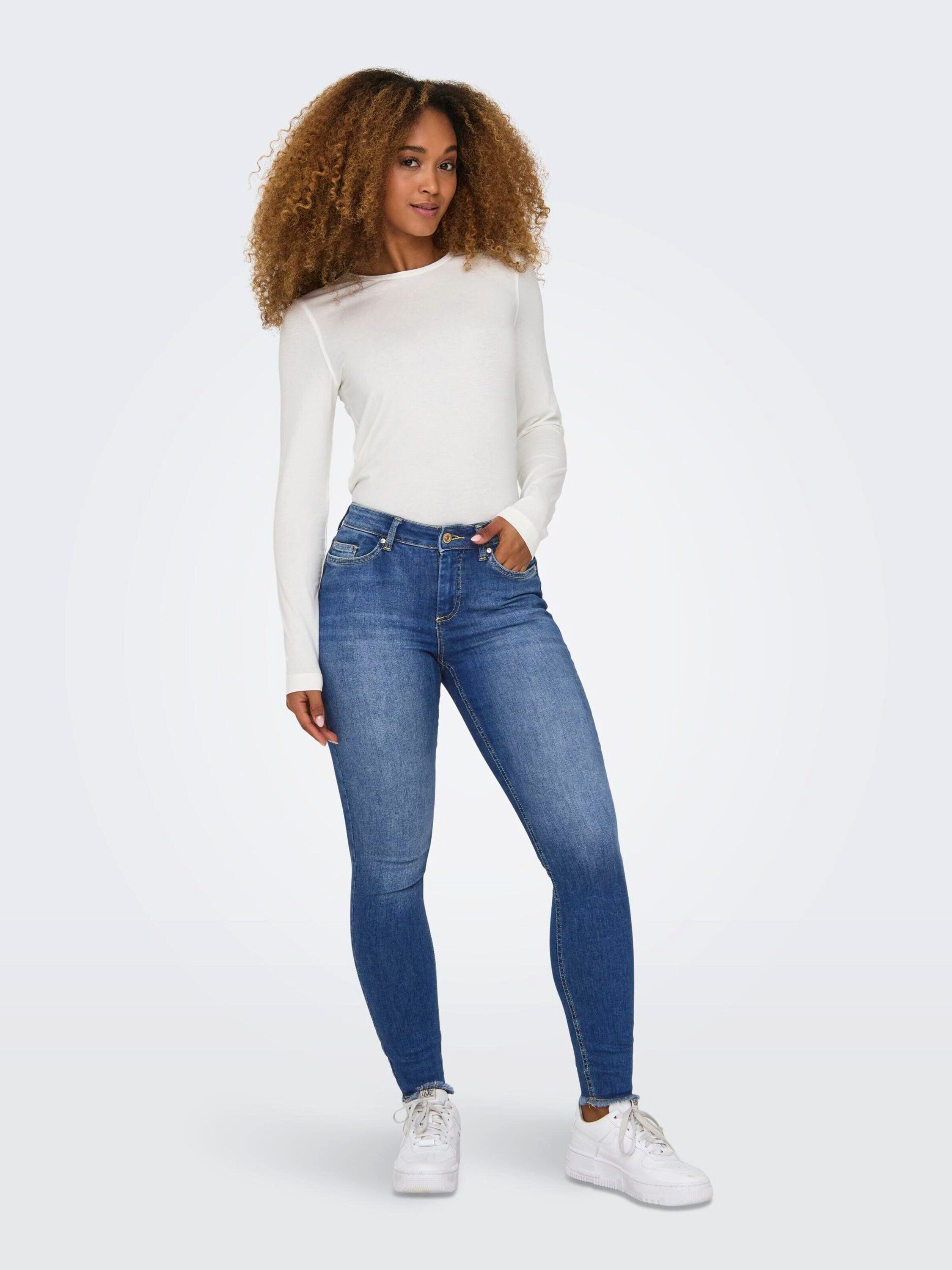 ONLY Skinny-fit-Jeans ONLBlush (1-tlg) Fransen – Bild 2 von 5