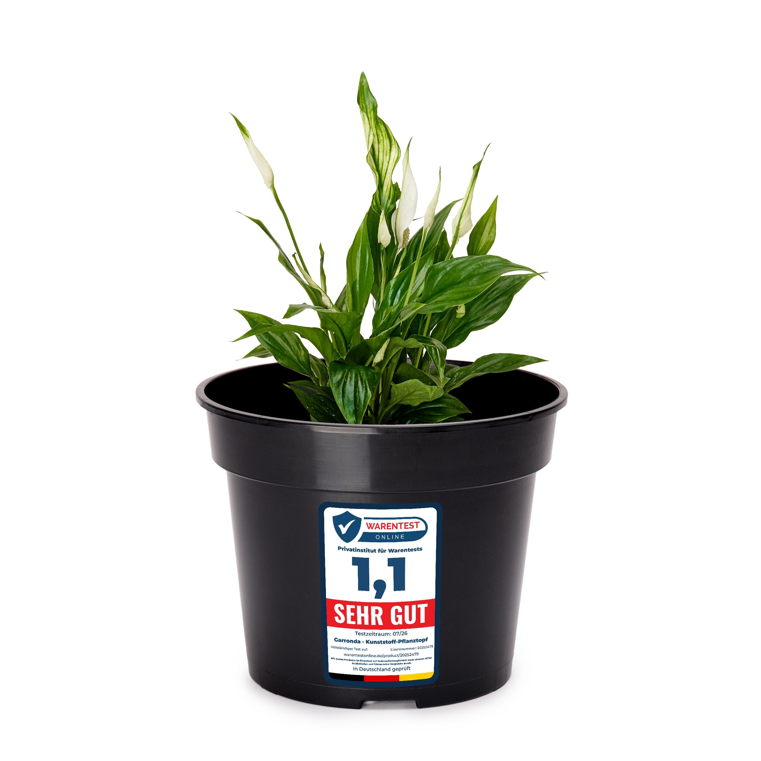 Garronda Blumentopf Kunststoff rund Pflanztopf Kräutertopf Anzuchttopf für Garten GD-0025 (1 St)