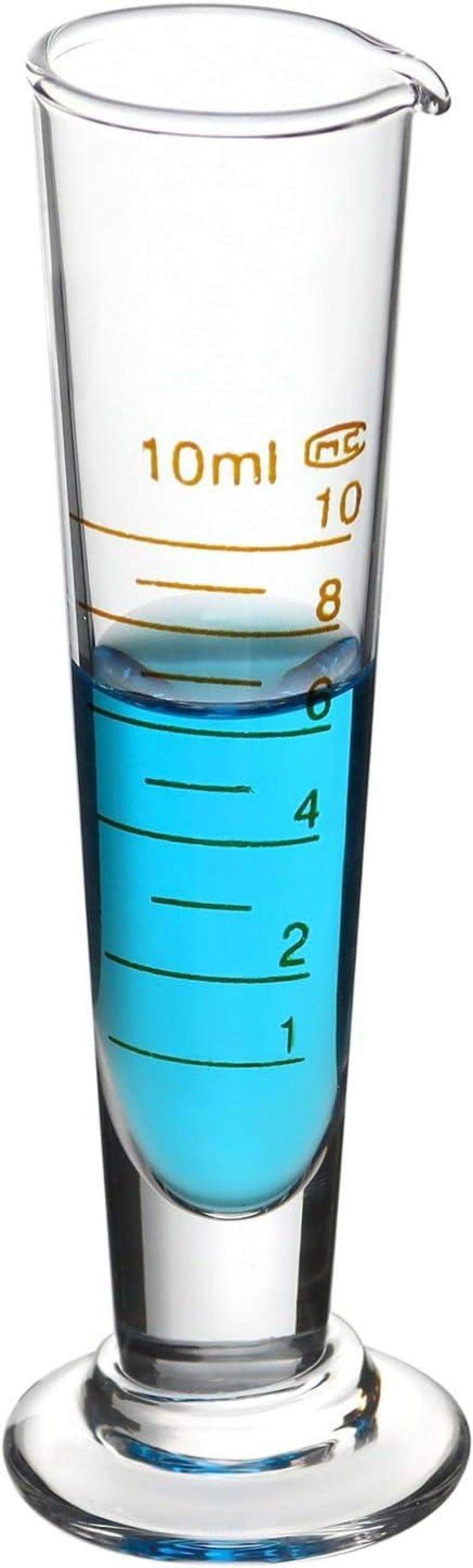 Glas Messbecher 10 ml Borosilikatglas Hochpräzise Skalierung
