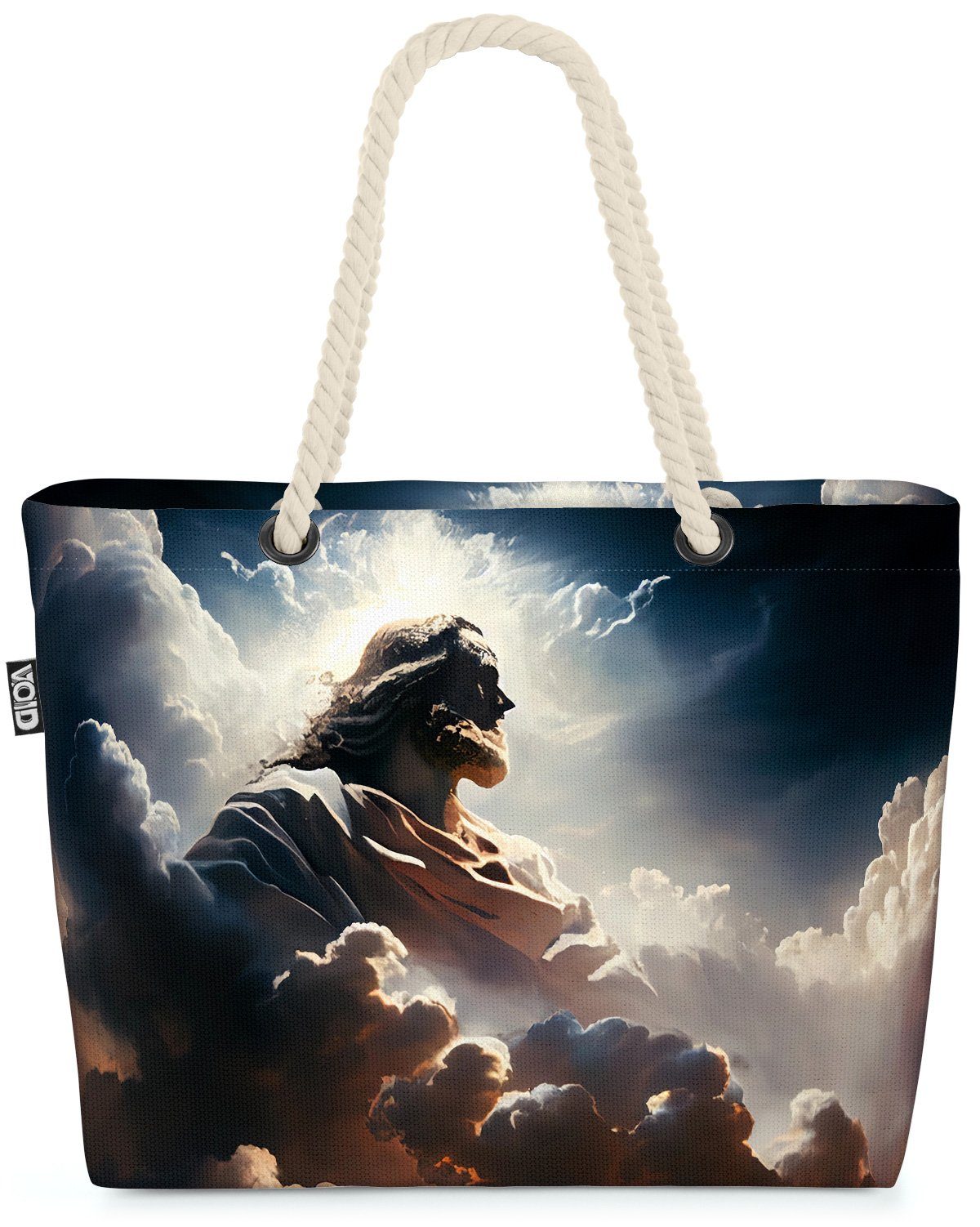 VOID Strandtasche (1-tlg), Jesus Wolken Himmel Religion jesus christus gott christlich abbildung