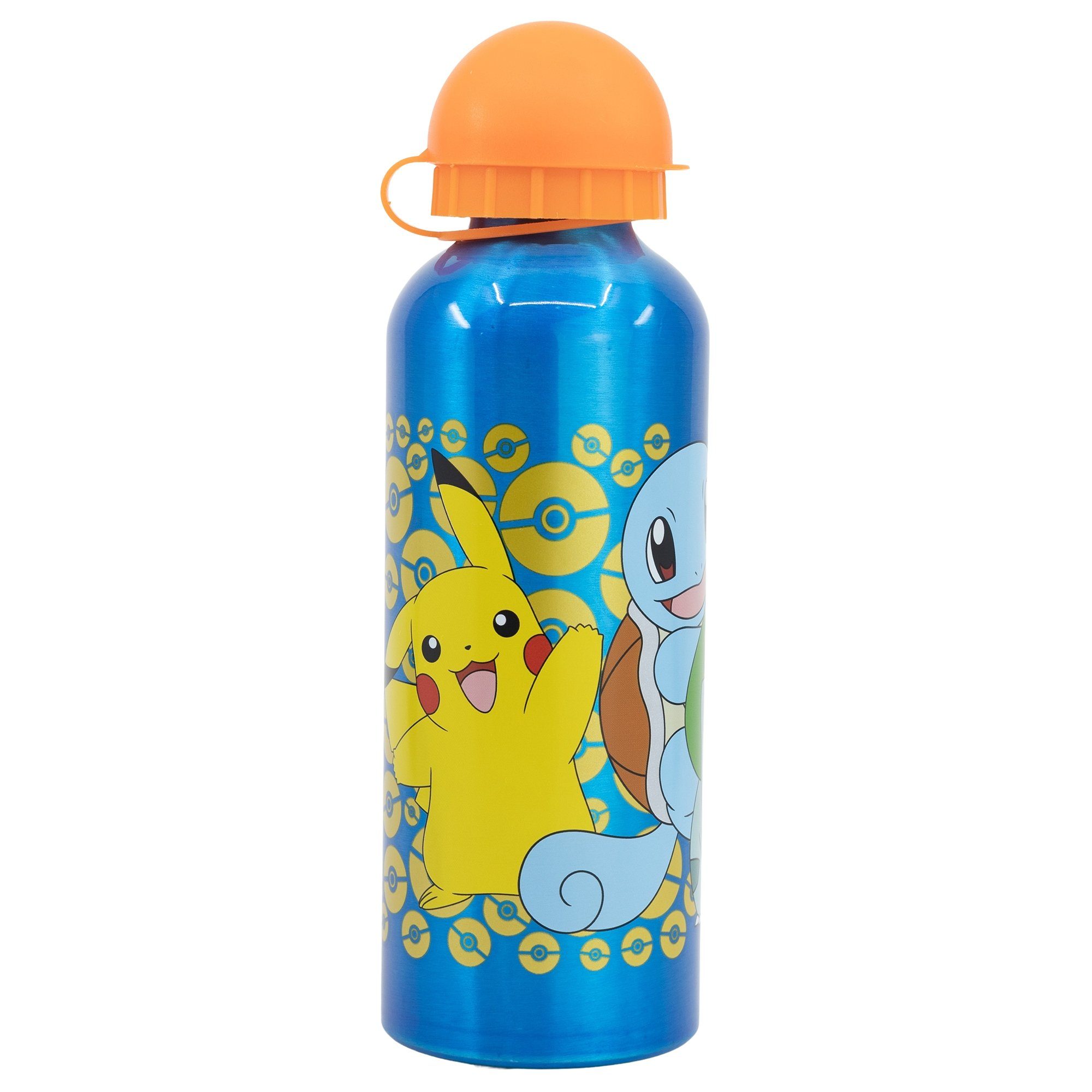 XL Lunchbox Pokemon Brotdose Pikachu POKÉMON 4 Kammern Alu-Flasche 3 Kinder tlg. Set, Löffel Gabel