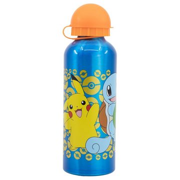POKÉMON Lunchbox Pokemon Pikachu Kinder 4 tlg. Set, 3 Kammern Brotdose Gabel Löffel XL Alu-Flasche
