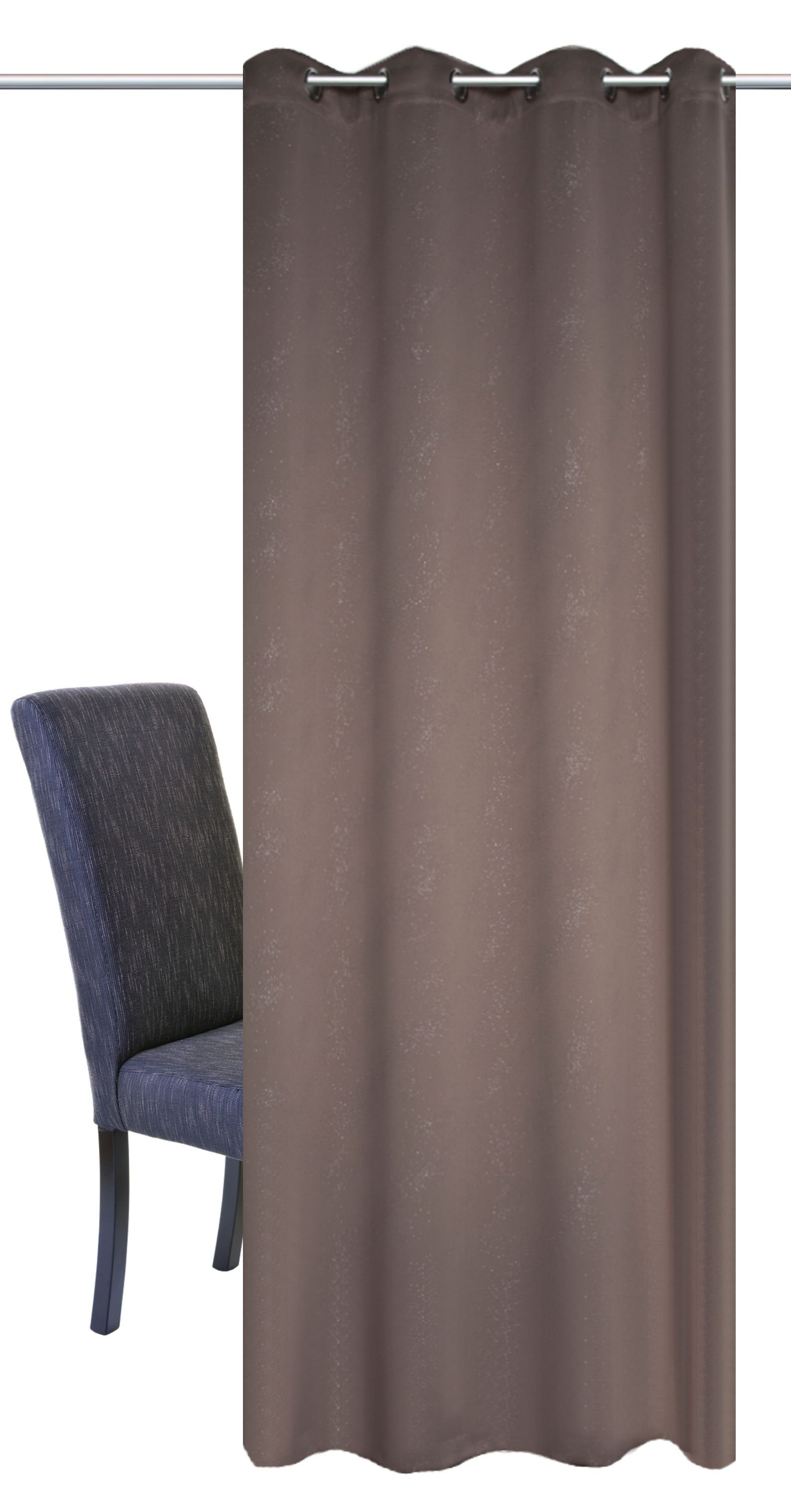 HOME WOHNIDEEN Vorhang GALAXY Abdunklungs-Thermovorhang, Zugluft-Schutz, 245x135 cm, schwarz, Polyester