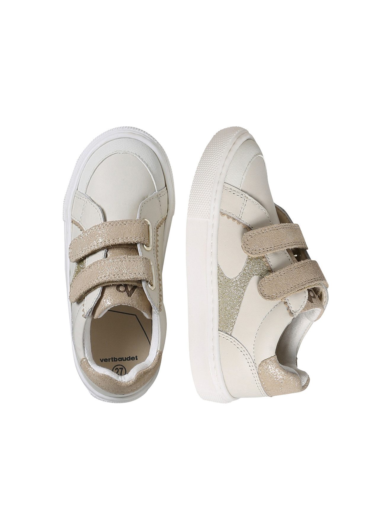 Kinder Ledersneakers mit Klett und Anziehtrick Sneaker