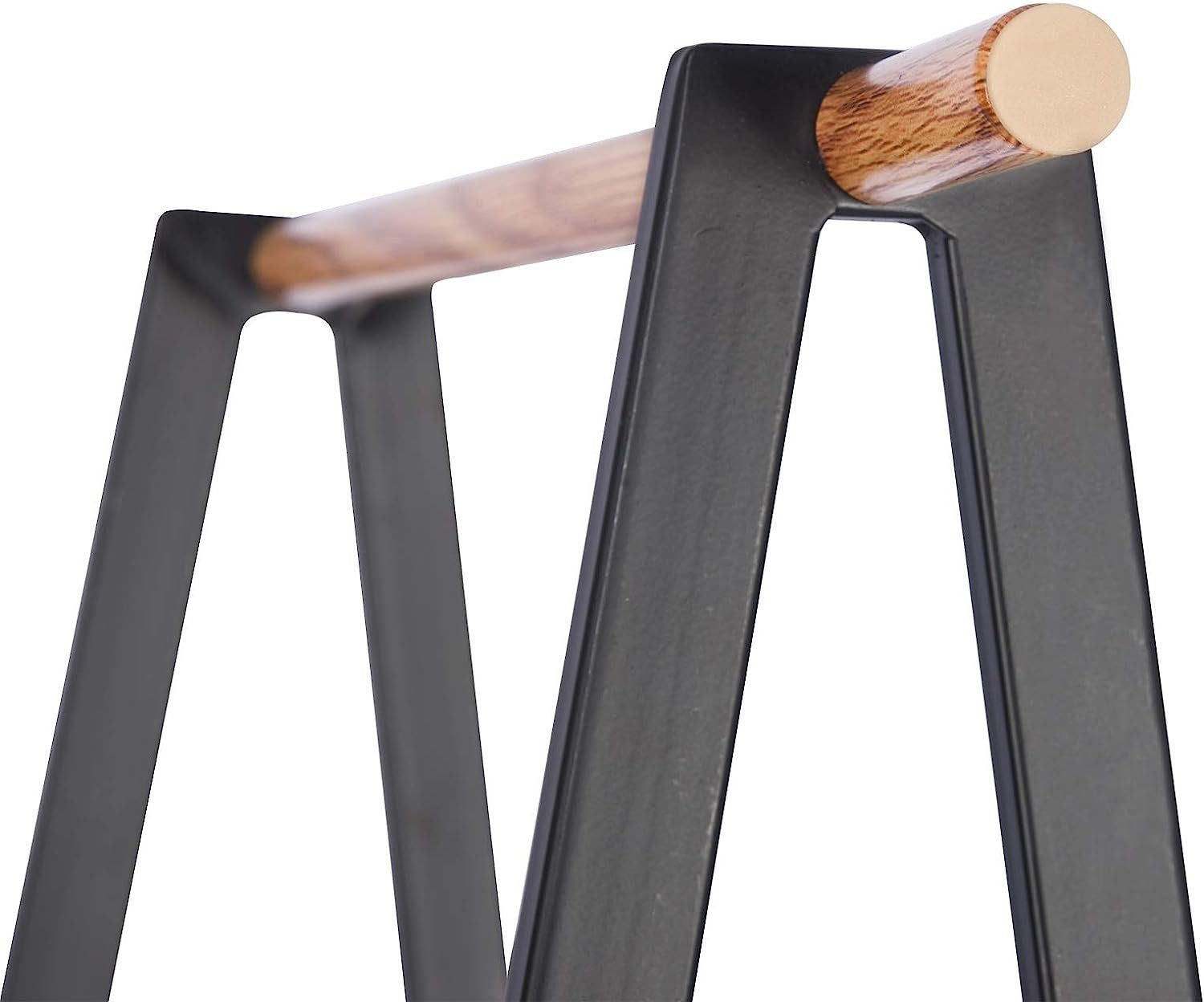 Woltu Kleiderständer, Kleiderständer mit Metallablagen für Schuhe Schwarz