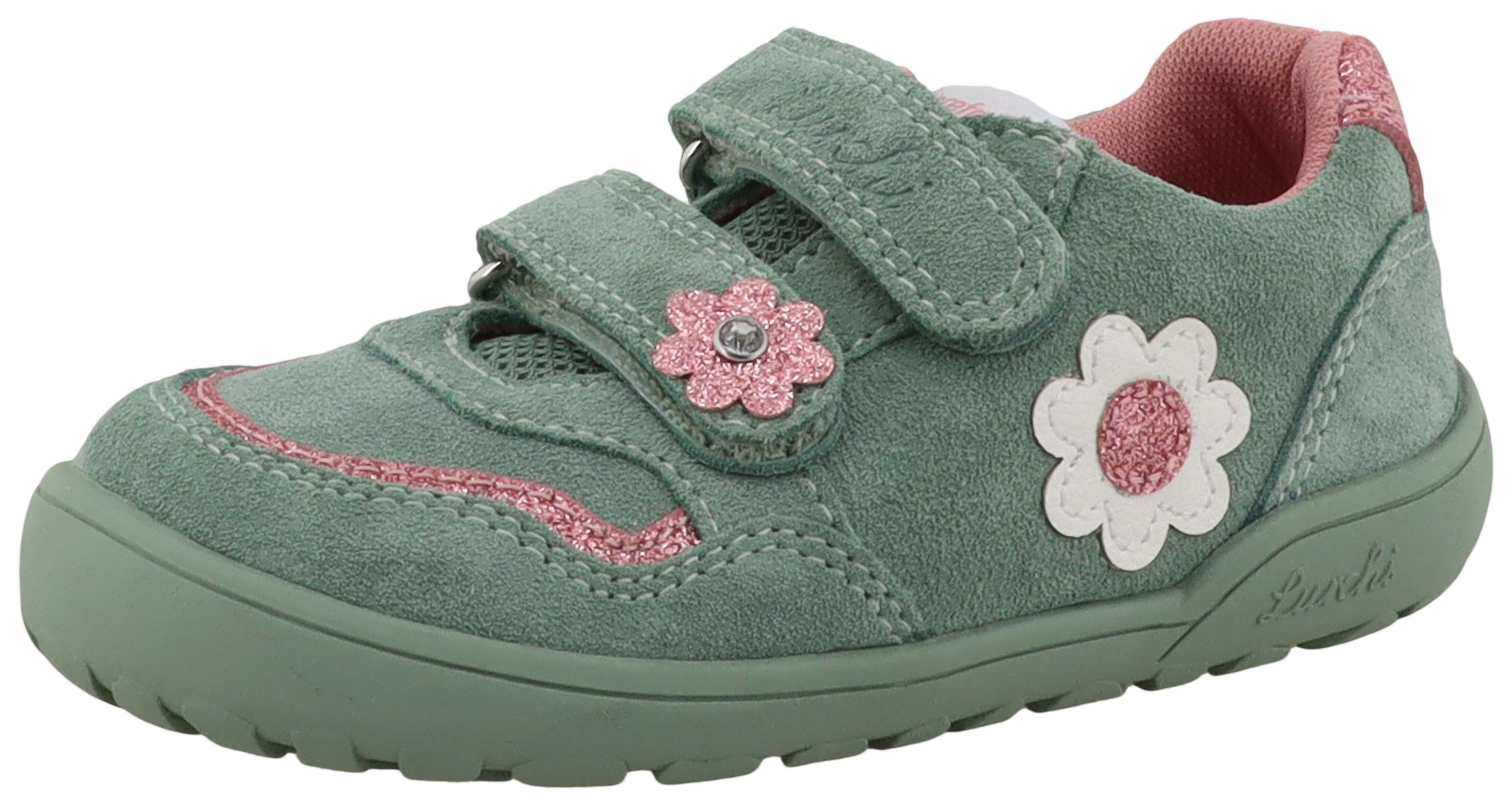 Lurchi Jola Barefoot Barfußschuh, Halbschuh, Sneaker mit Blüten, Größenschablone zum Download