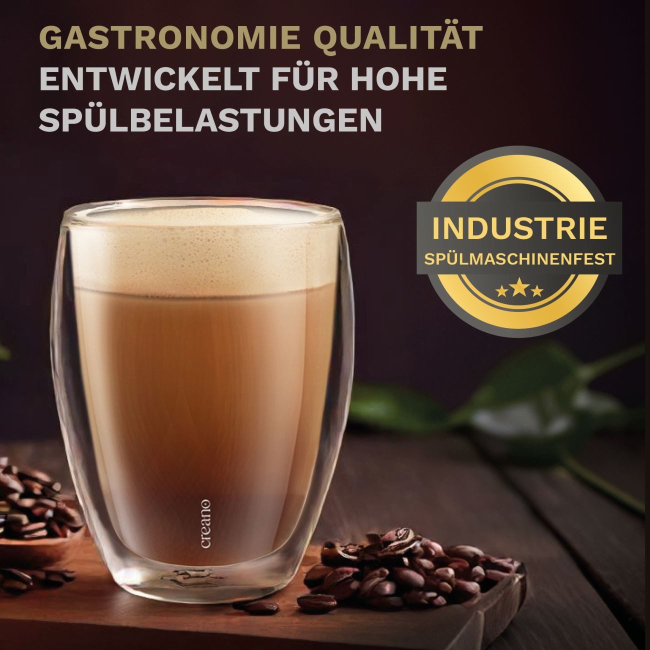 Creano Teeglas Premium Gläser 4er Set, 400ml, 4-tlg., Borosilikatglas