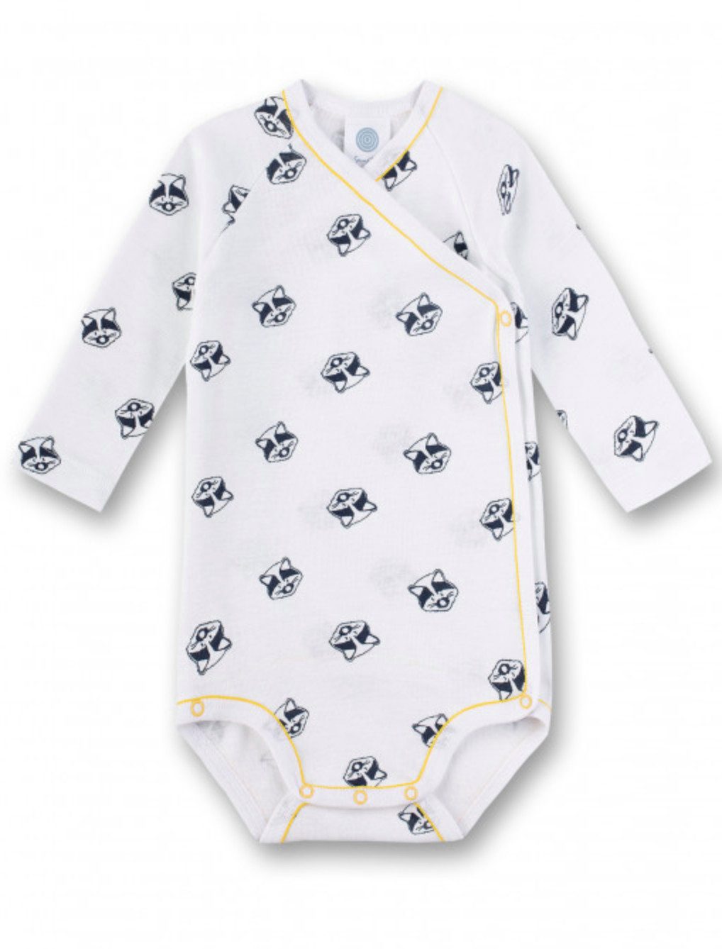 Sanetta Langarmwickelbody Baby Wickelbody aus Baumwolle mit Tiermotiv, langarm & hautfreundlich