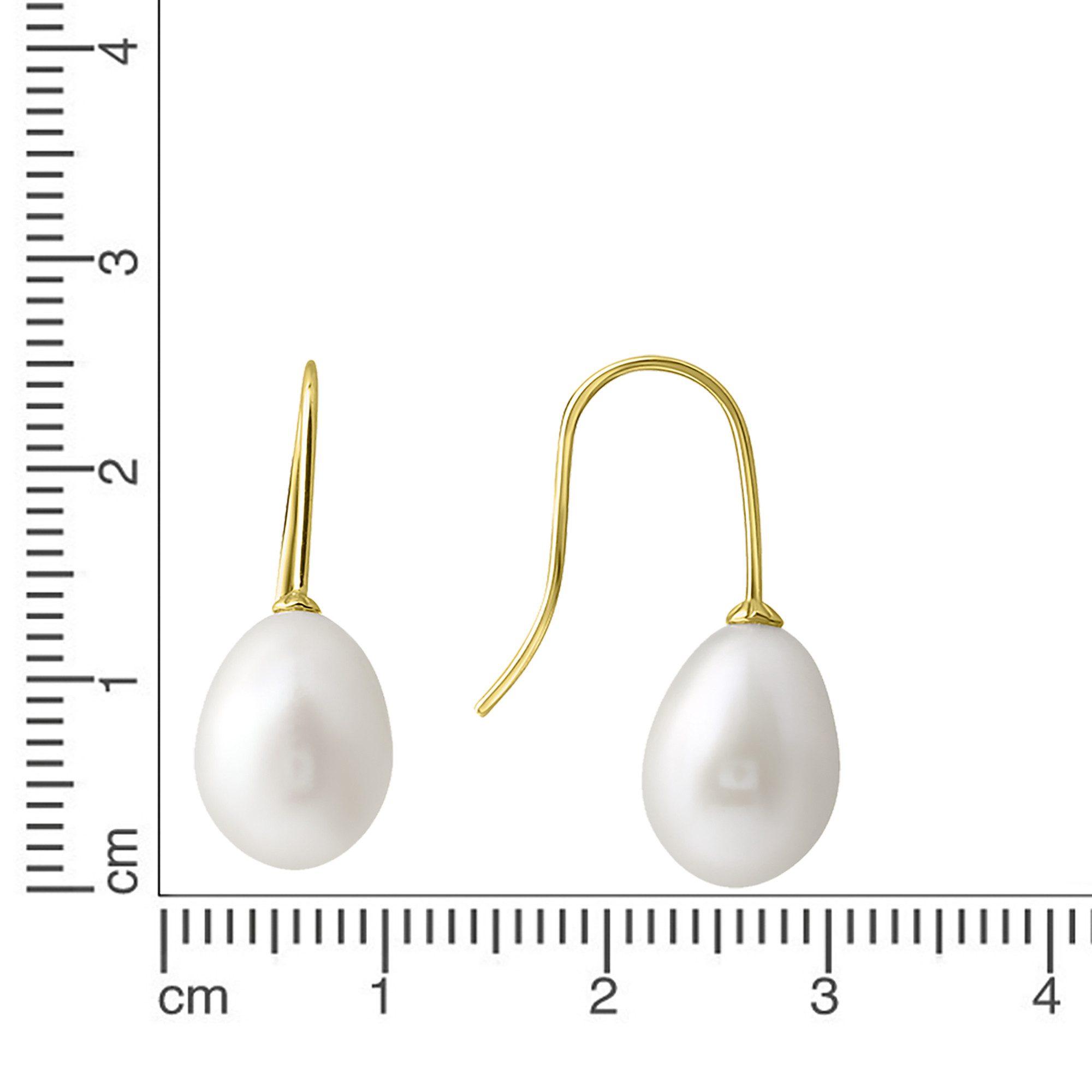 Vivance Paar Ohrhänger 375/- Gelbgold glanz Süßwasserperle 8-8,5mm günstig online kaufen