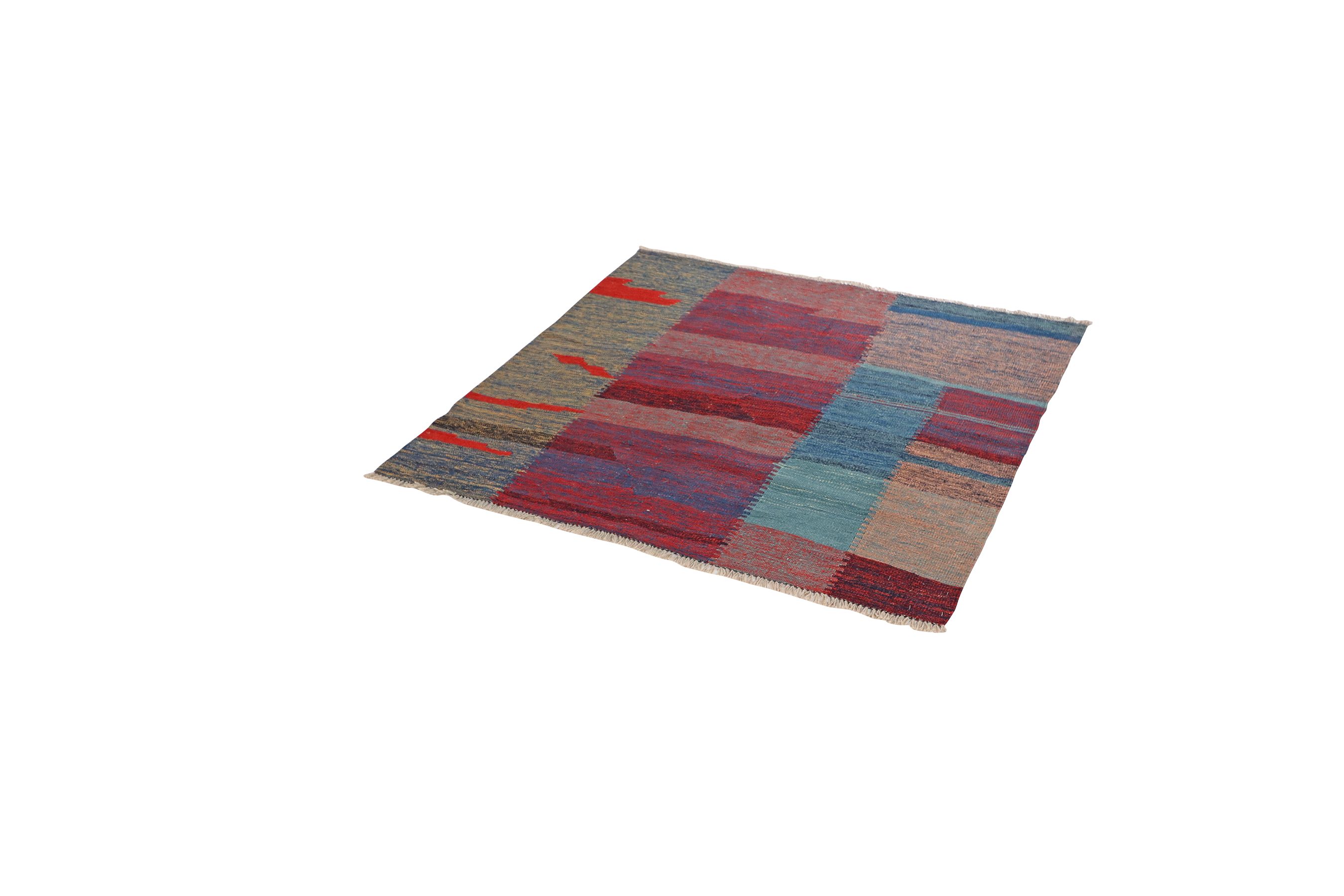 Rugtales Teppich Kelim Gashgai 123x121cm, Rechteck, Handgemachtes Unikat, nachhaltig und fair gefertigt