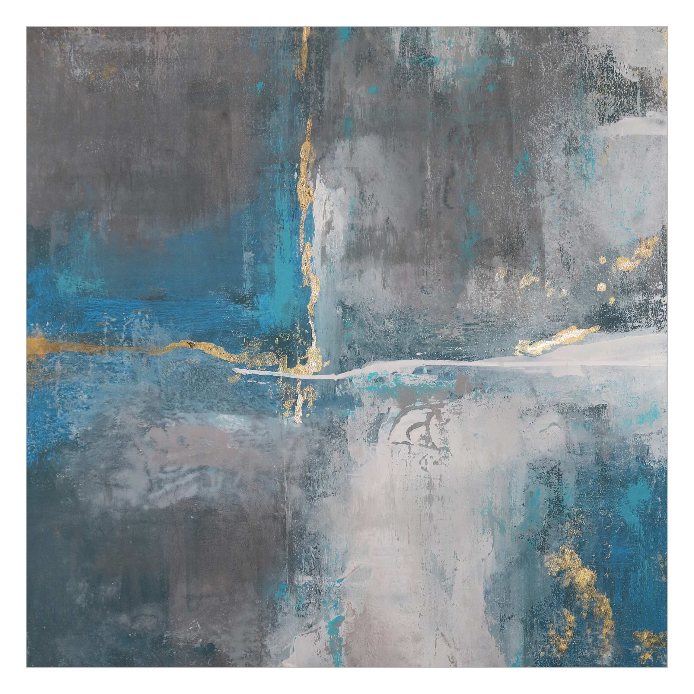 Bilderdepot24 Vliestapete Abstrakt Blaue Struktur goldene günstig online kaufen