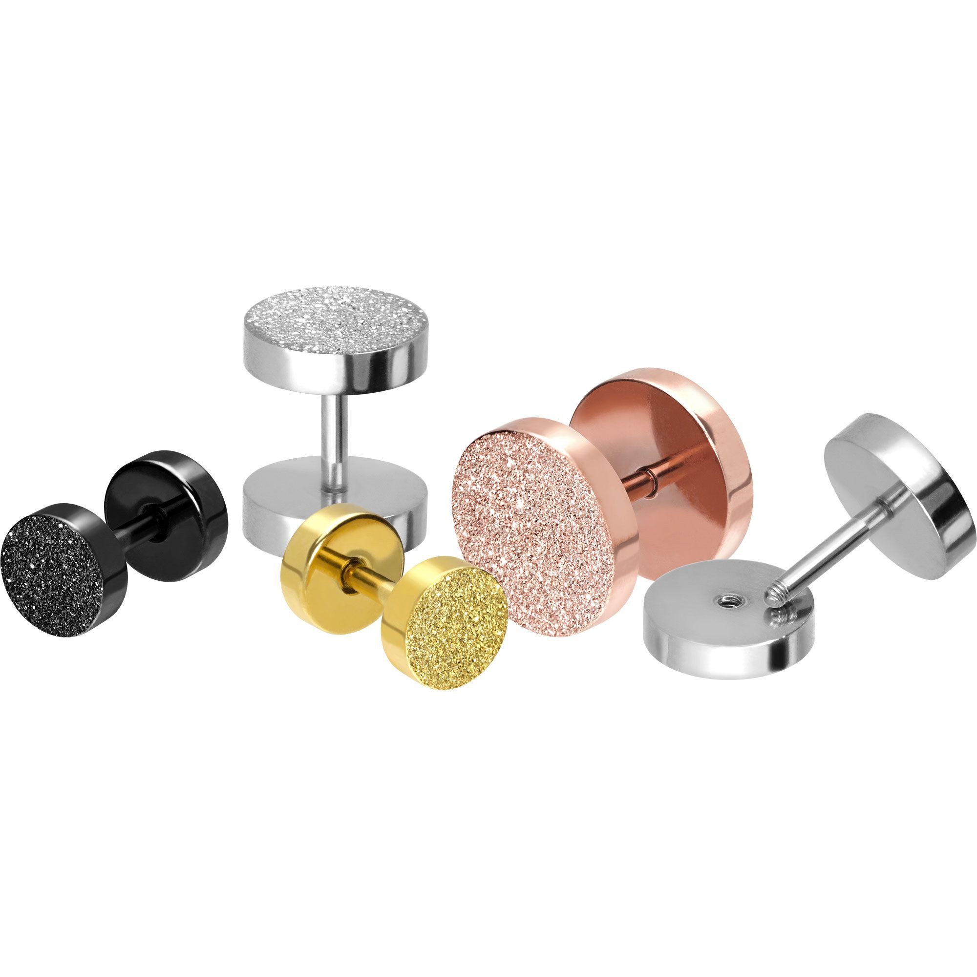 PIERCINGLINE Fake-Ear-Plug Chirurgenstahl Fake Plug DIAMANTOPTIK (Fake Plugs, 1-tlg)