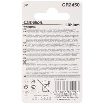 Camelion CR2450 Lithium Batterie IEC CR2450 Knopfzelle Lithium Batterie Batterie, (3,0 V)