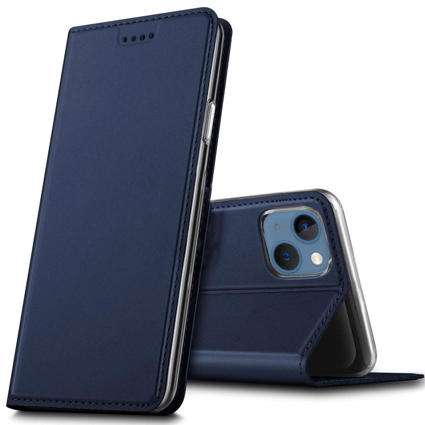 CoolGadget Handyhülle Klapptasche Wallet Kartenfach für Apple iPhone 13 Mini 5,4 Zoll, Ultra Slim Flip Case Hülle Klapphülle Cover Schutzhülle