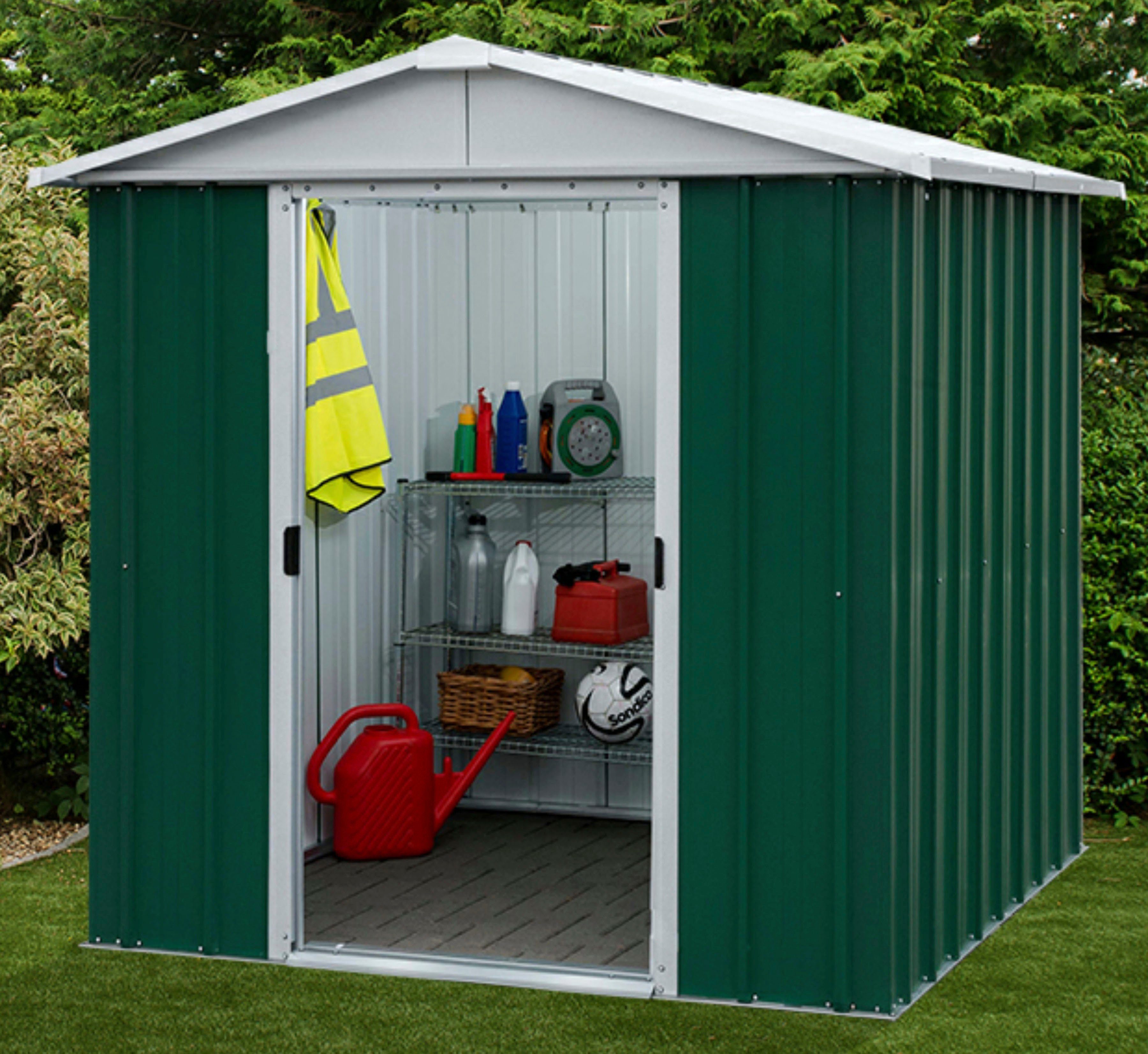 YARDMASTER Gerätehaus Bayern 66, BxT: 202x197 cm, Metall, mit Bodenrahmen