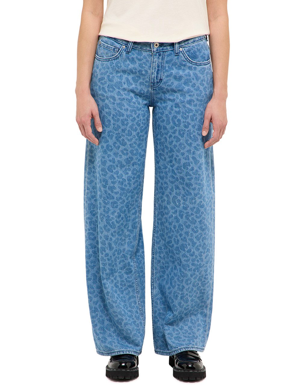 MUSTANG Weite Jeans Damen Style Medley Wide Leg