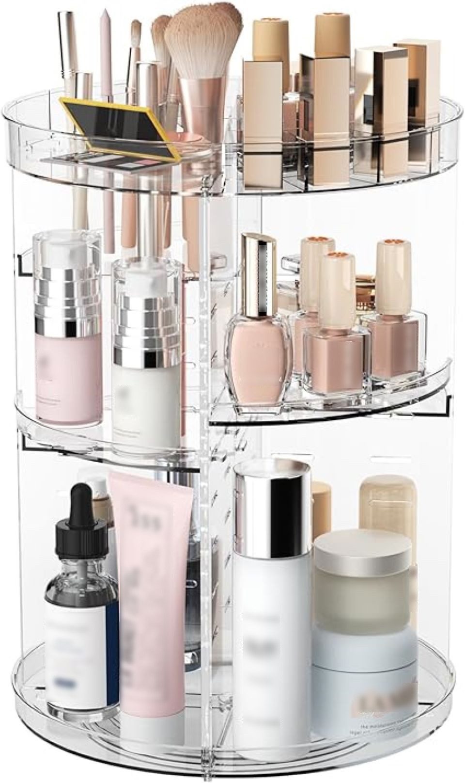 Gontence Kosmetikbox Drehbarer Kosmetikorganizer (DIY), 8-stufiger verstellbarer Kosmetik-Display-Schrank