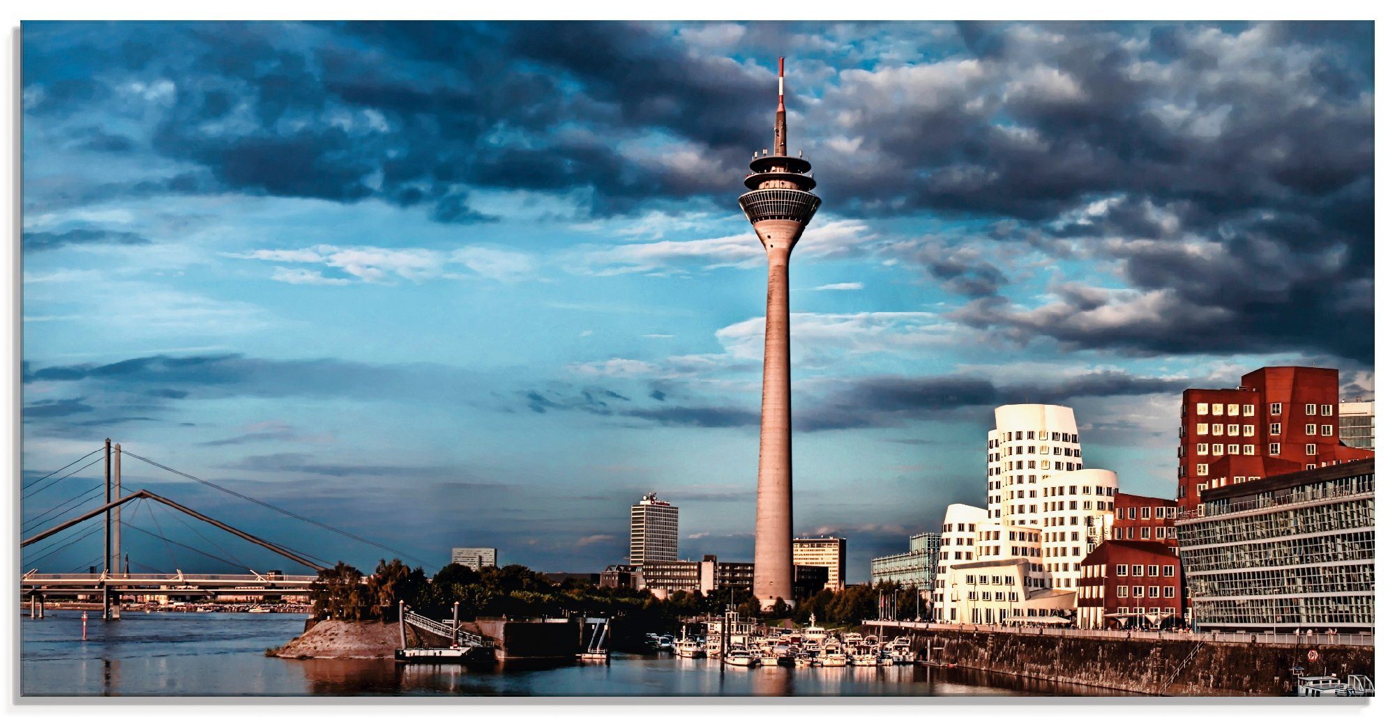 Artland Glasbild »Düsseldorf Skyline I«, Deutschland (1 Stück)-Otto