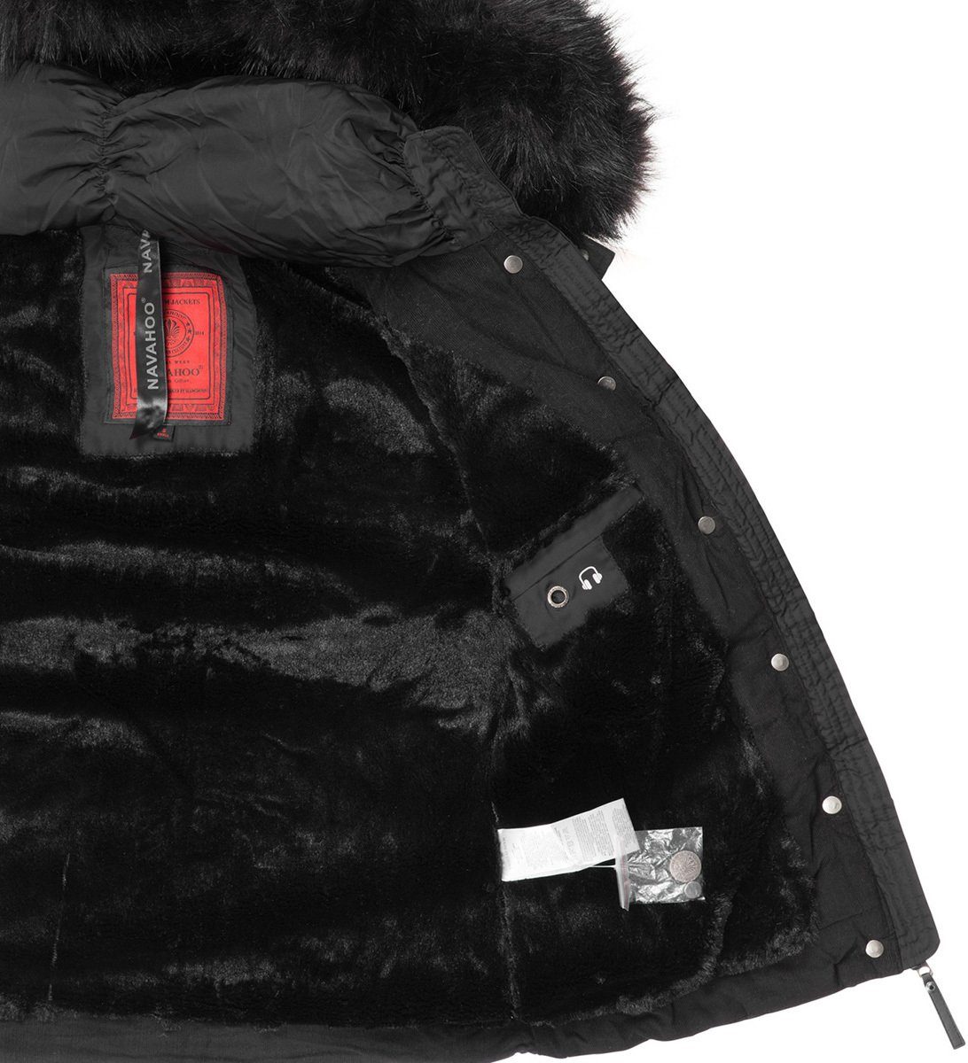 Navahoo Steppjacke Chloe hochwertige Winterjacke mit abnehmbarer Kapuze