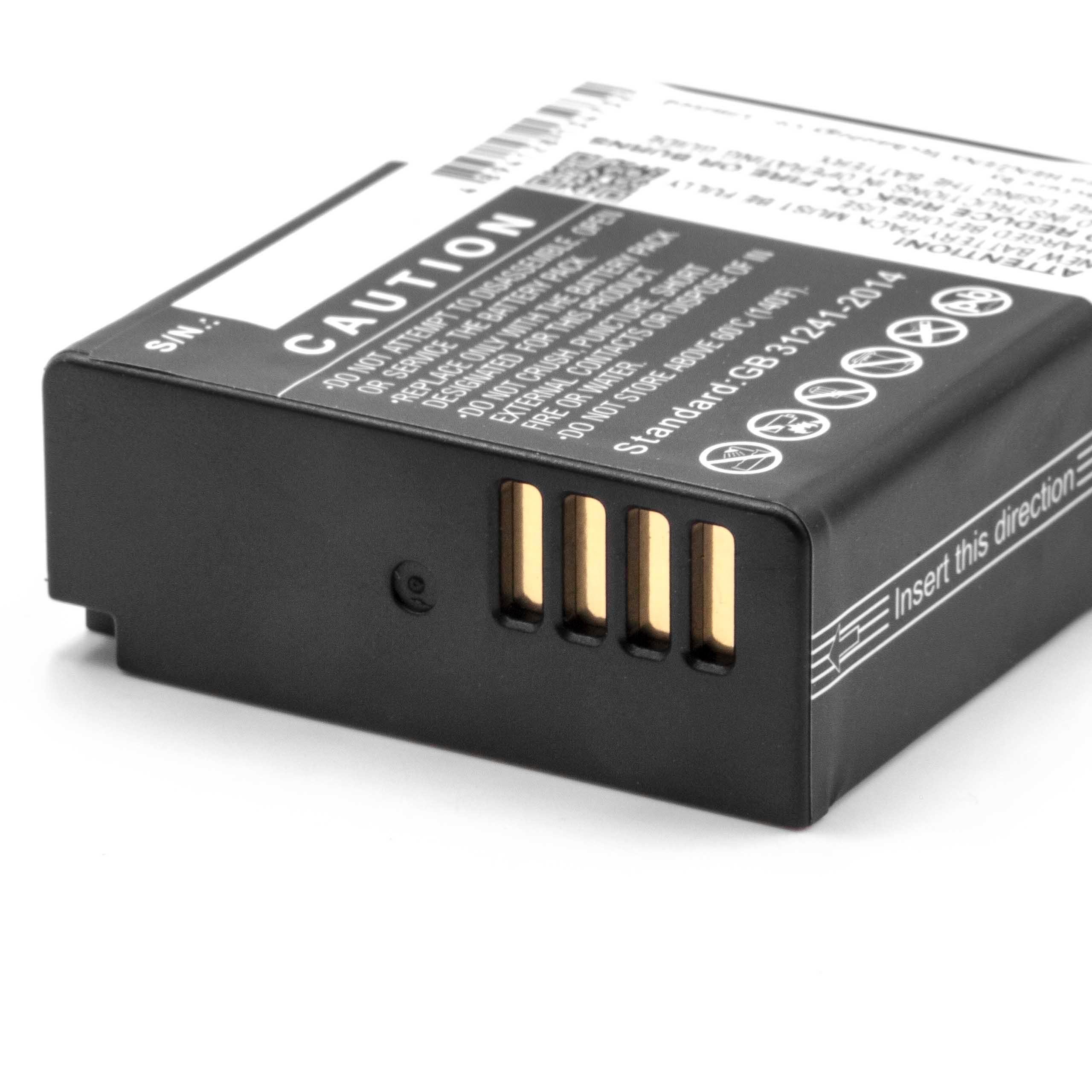 DMW-BLG10E, V) für DMW-BLE9 vhbw (7,4 Li-Ion Ersatz für DMW-BLE9E, Kamera-Akku DMW-BLG10, Panasonic 1050 mAh