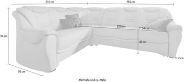 sit&more Ecksofa Benson L-Form, wahlweise mit Bettfunktion