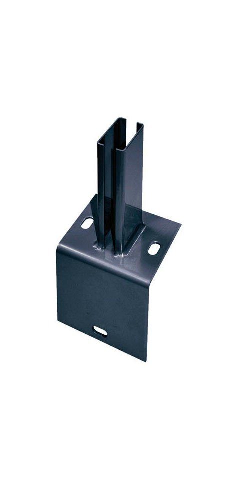 KRAUS Pfostenfuß Winkelplatte 8x12 cm, für Pfosten 60x40 mm, BxH: Standfuß-Winkel für Zaunposten 4x6 cm, zum Aufdübeln