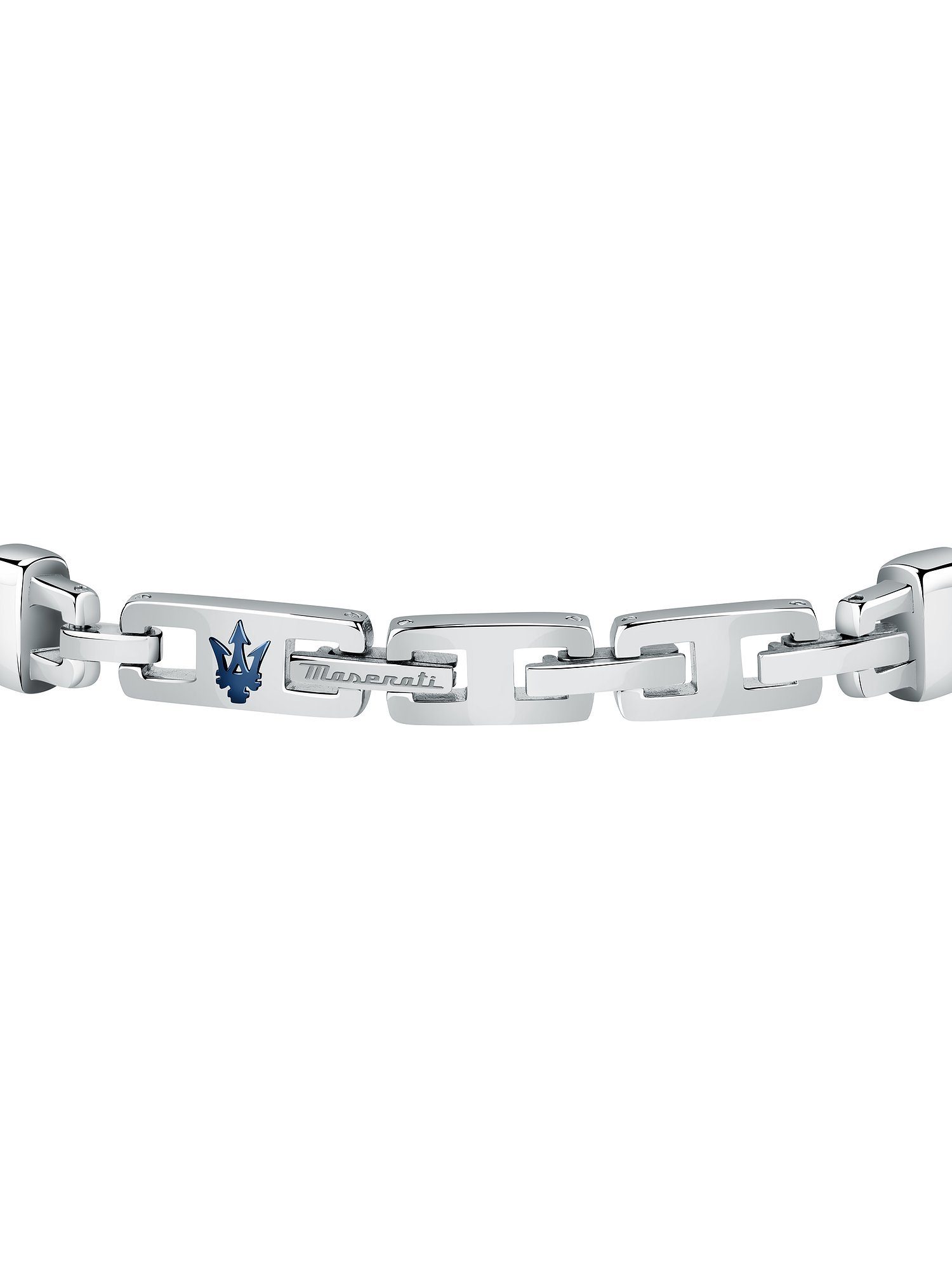 MASERATI Edelstahlarmband Maserati Herren-Armband Edelstahl, Leder, recycelt