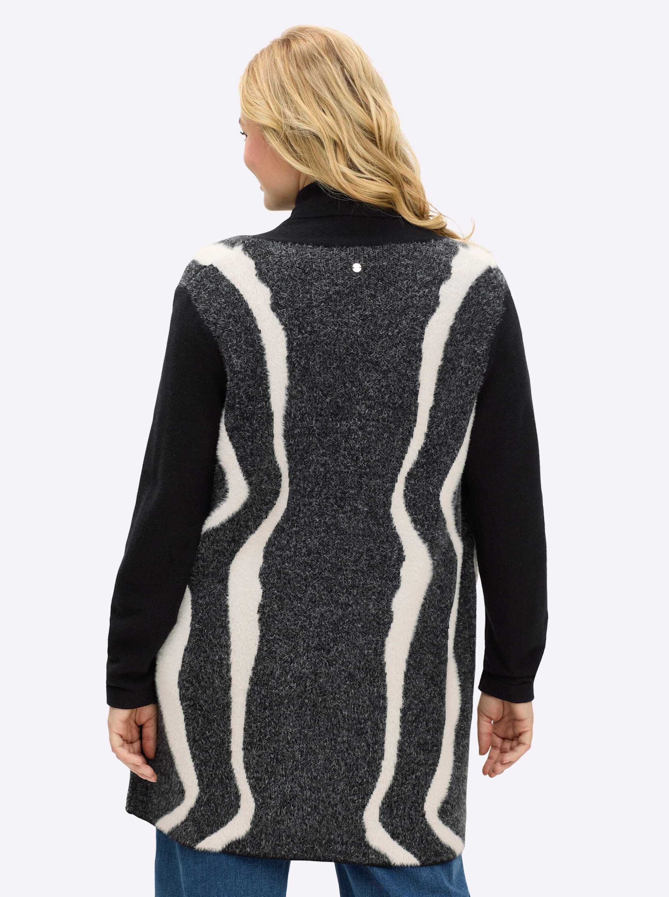 Sheego Strickjacke Strickjacke Langarm Jacquard günstig online kaufen