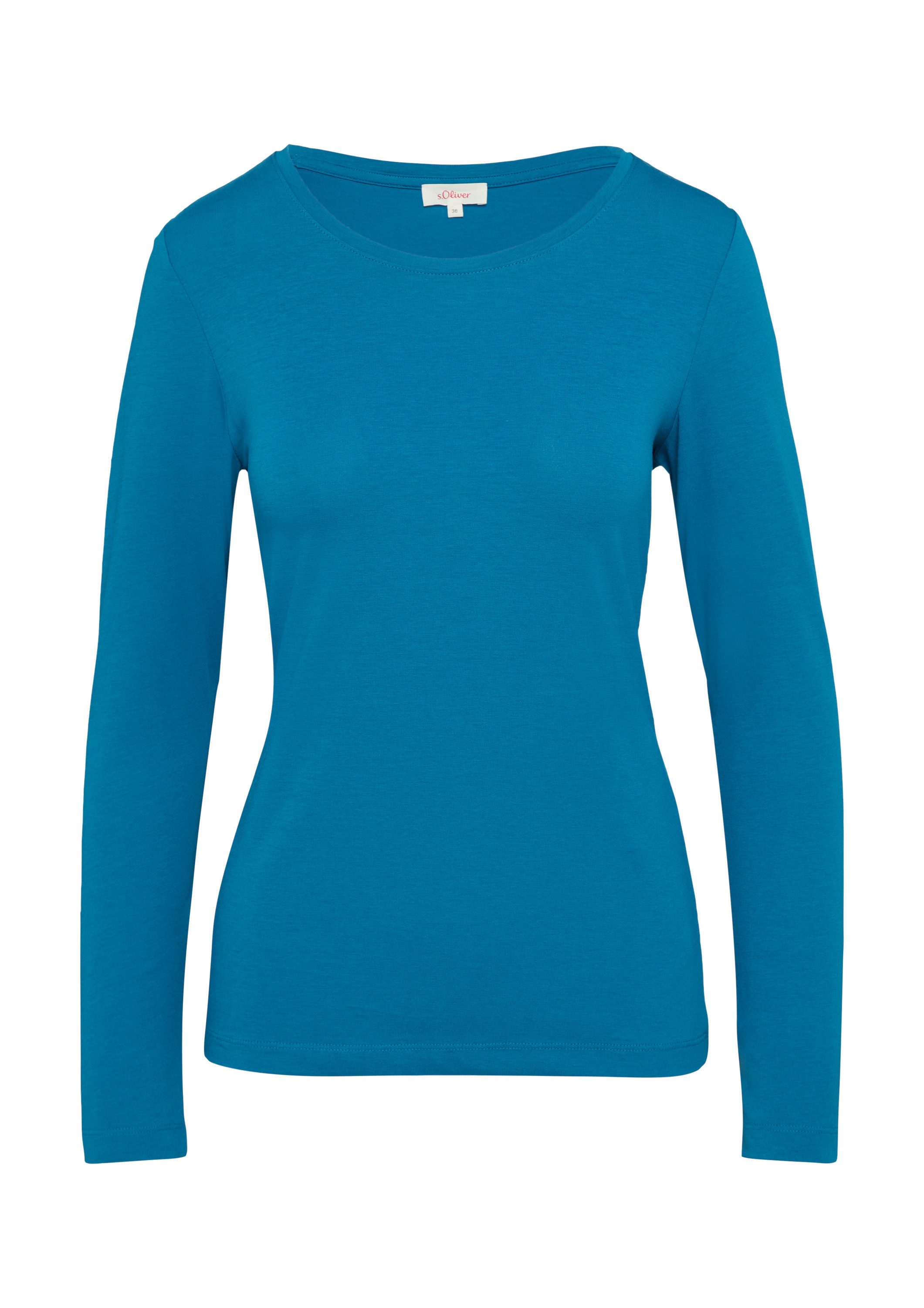 s.Oliver Langarmshirt T-Shirt Longsleeve aus Baumwollstretch günstig online kaufen