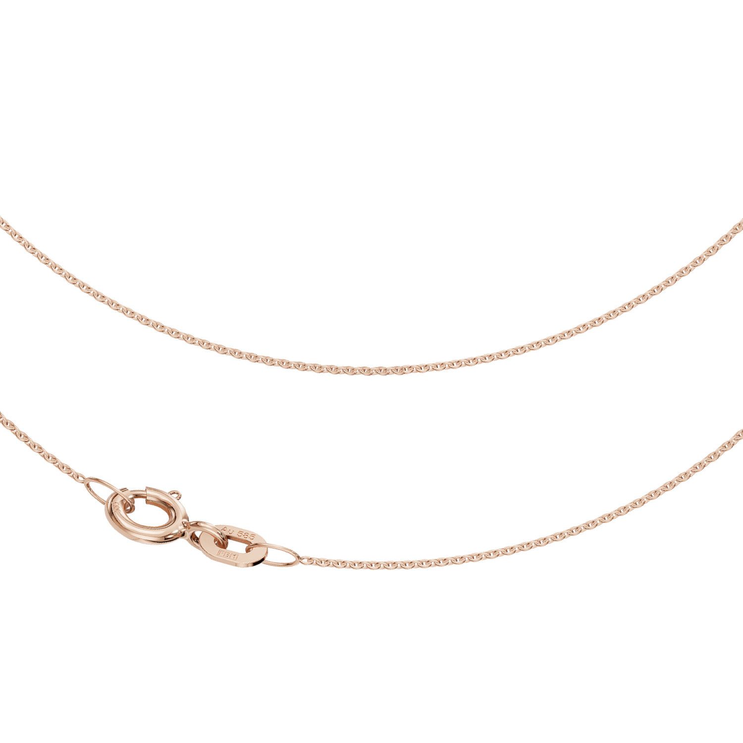 Goldkette JB Collier Damen Anker rund 0,8 mm Rotgold 585 - 14 Kt 45 cm