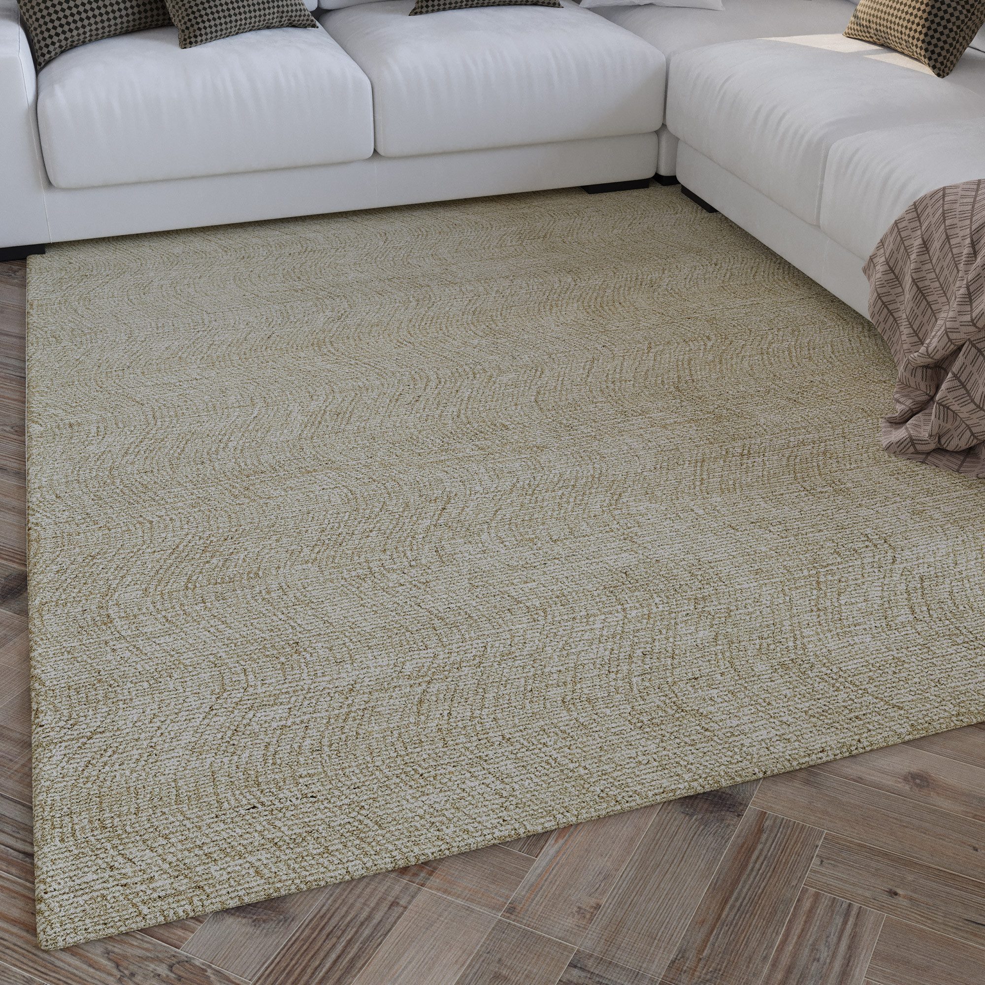 Wecon home Wollteppich Hamptons THIRTEEN, rechteckig, Höhe: 10 mm, Läufer, Schurwolle, Kurzflor, Wohnzimmer, Schlafzimmer, elegant, Welle