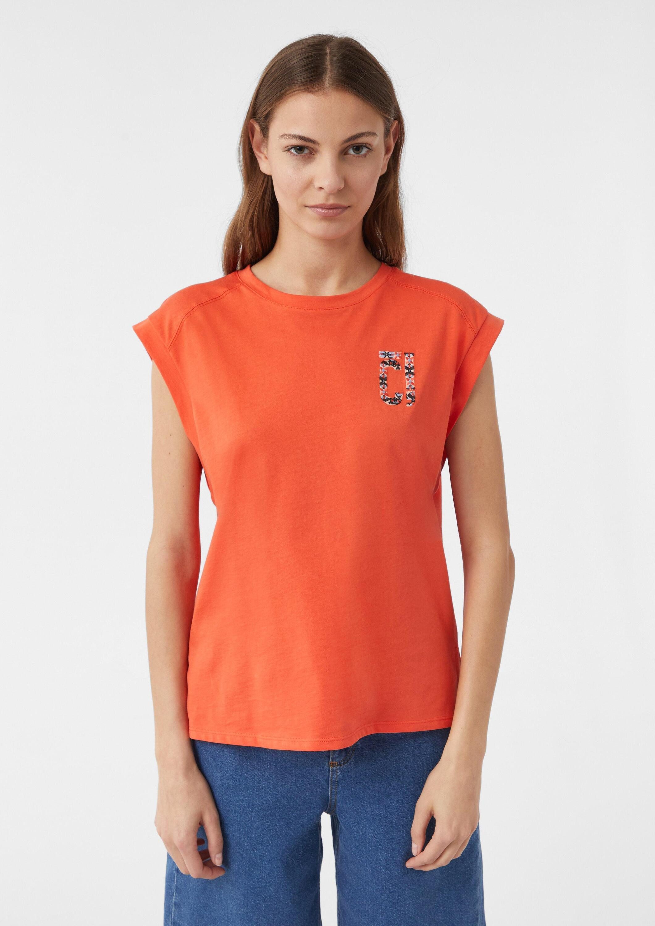 comma Kurzarmshirt T-Shirt (1-tlg) günstig online kaufen