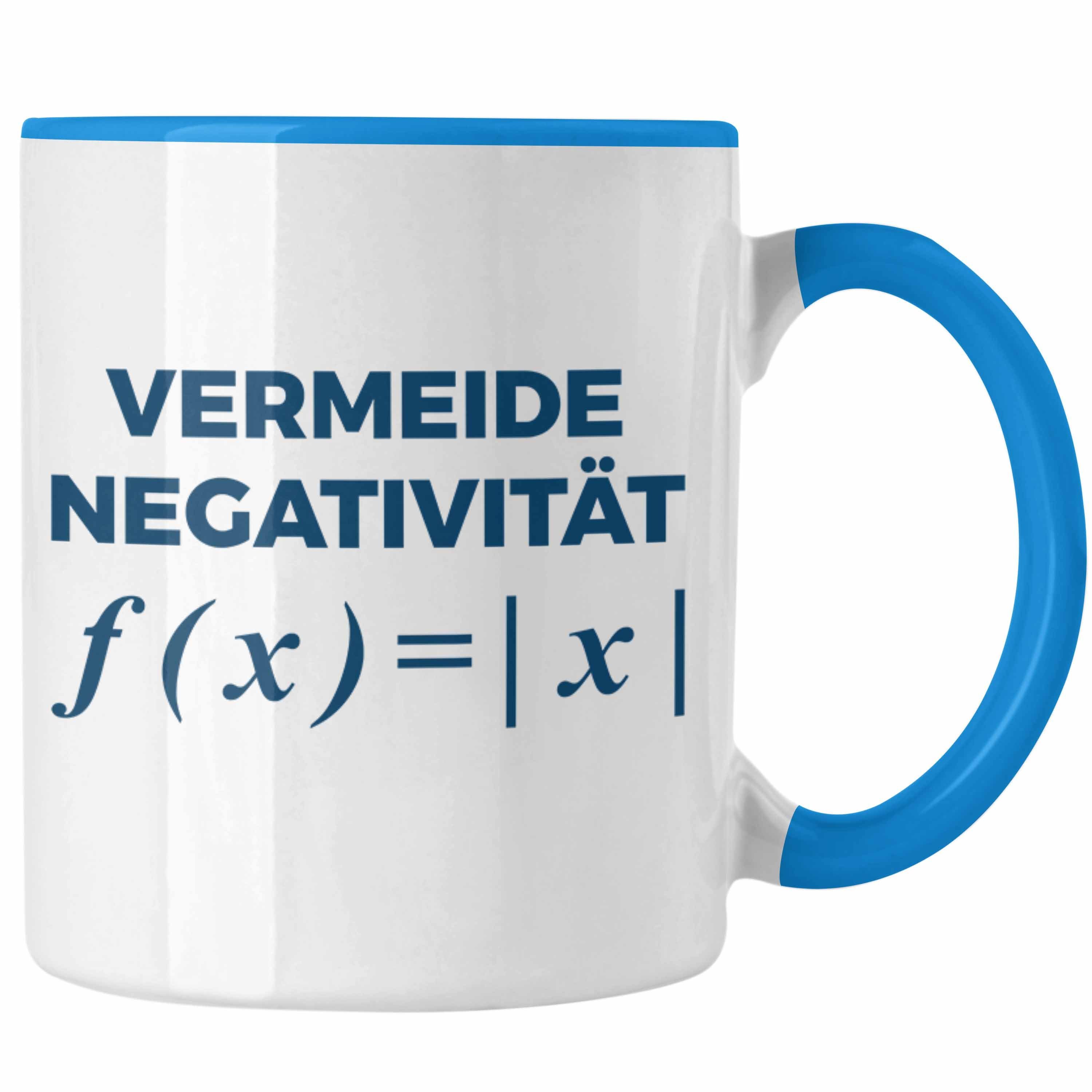 Trendation Tasse Trendation - Mathelehrer Tasse Mathematiker Physik Tassen Spruch Lustig Kaffeetasse Physiker Geschenk Mathestudent Blau