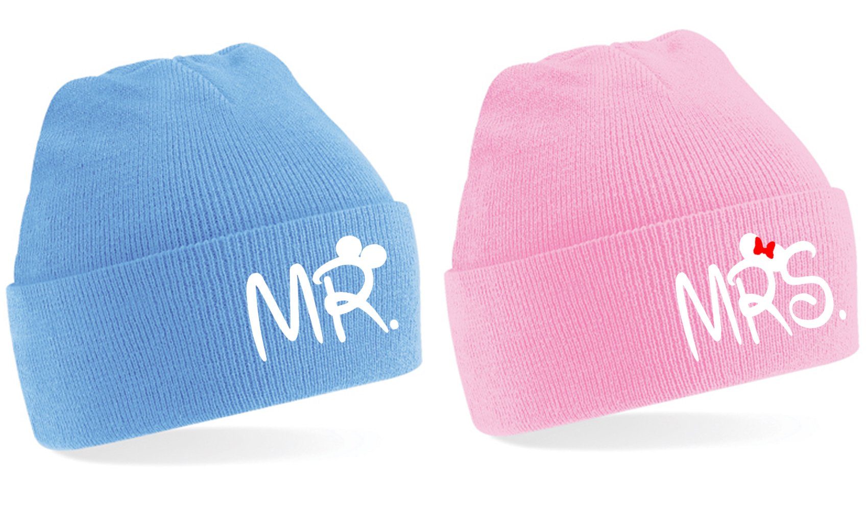 Beanie Mr. Mrs. King Queen Mützen Paar Pärchen BFF Friends SET
