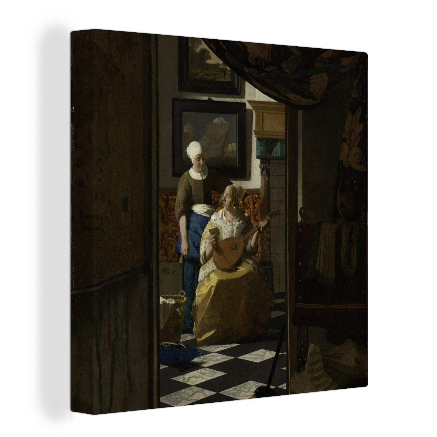 Bilder St), Der bunt Wohnzimmer Leinwandbild - Liebesbrief für Vermeer, Johannes Schlafzimmer (1 Leinwand OneMillionCanvasses®